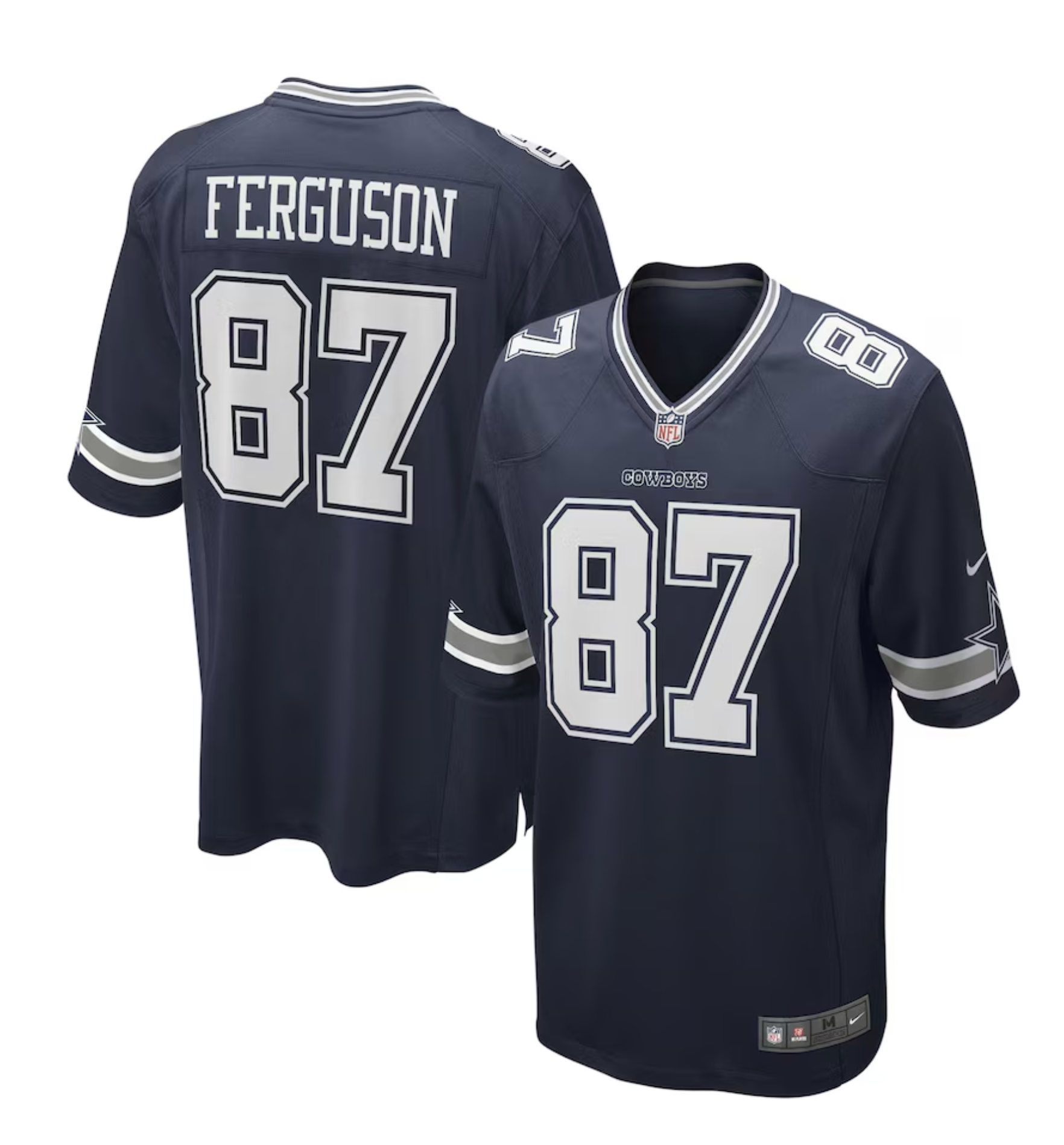 Men's Dallas Cowboys Jake Ferguson Nike Navy Team Game Jersey