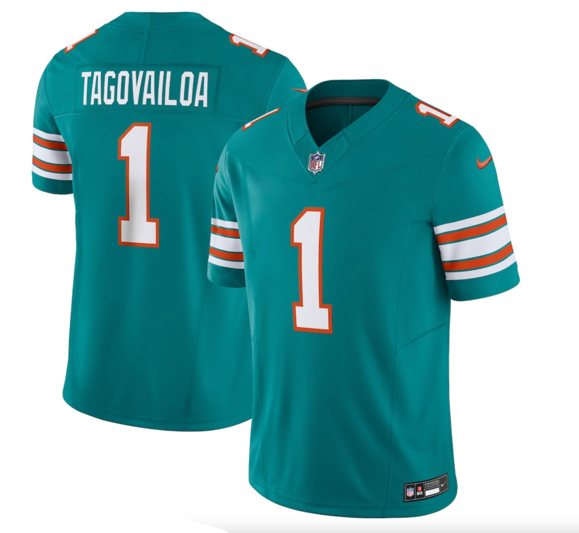 Men's Miami Dolphins Tua Tagovailoa Nike Aqua Vapor F.U.S.E. Limited Jersey
