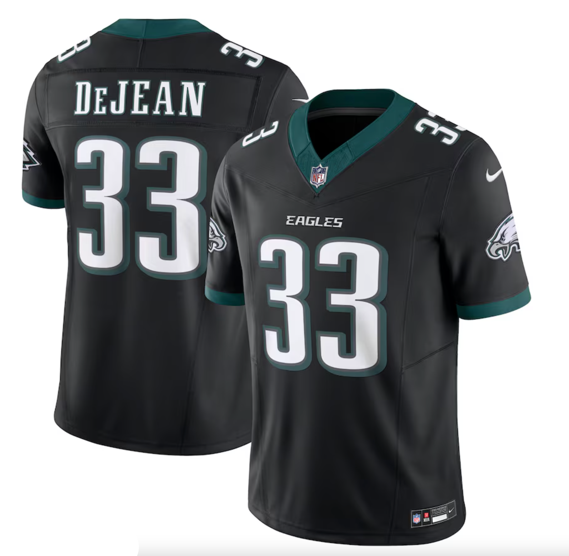 Men's Philadelphia Eagles Cooper DeJean Nike Black Alternate Vapor F.U.S.E. Limited Jersey