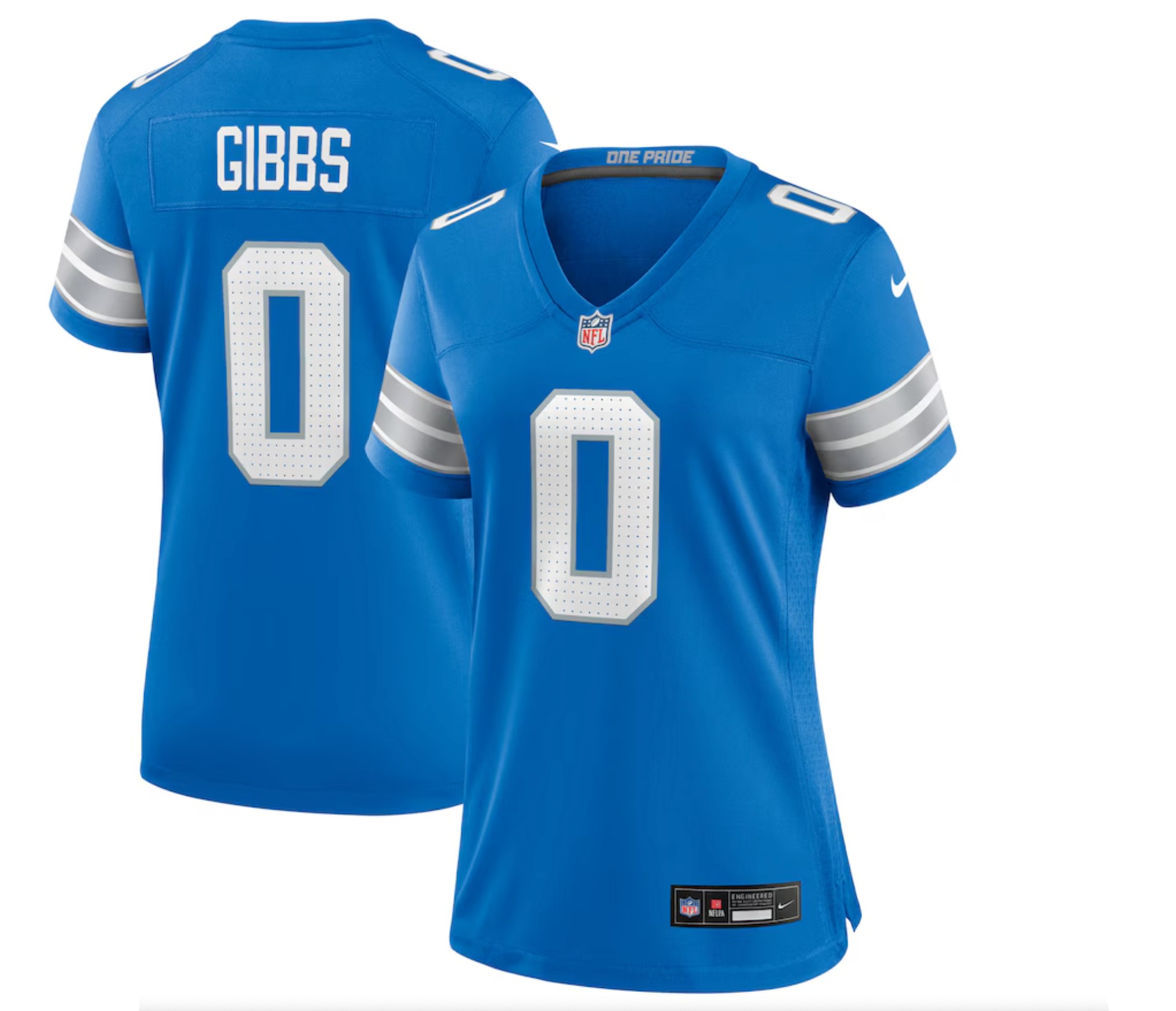 Women's Detroit Lions Jahmyr Gibbs Nike Blue Game Player Jersey