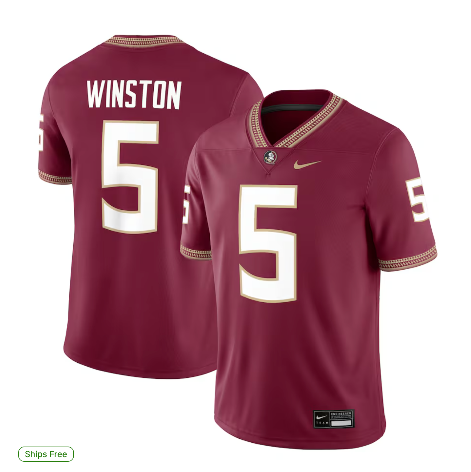 Jameis Winston Florida State Seminoles Nike Alumni Game Jersey - Garnet