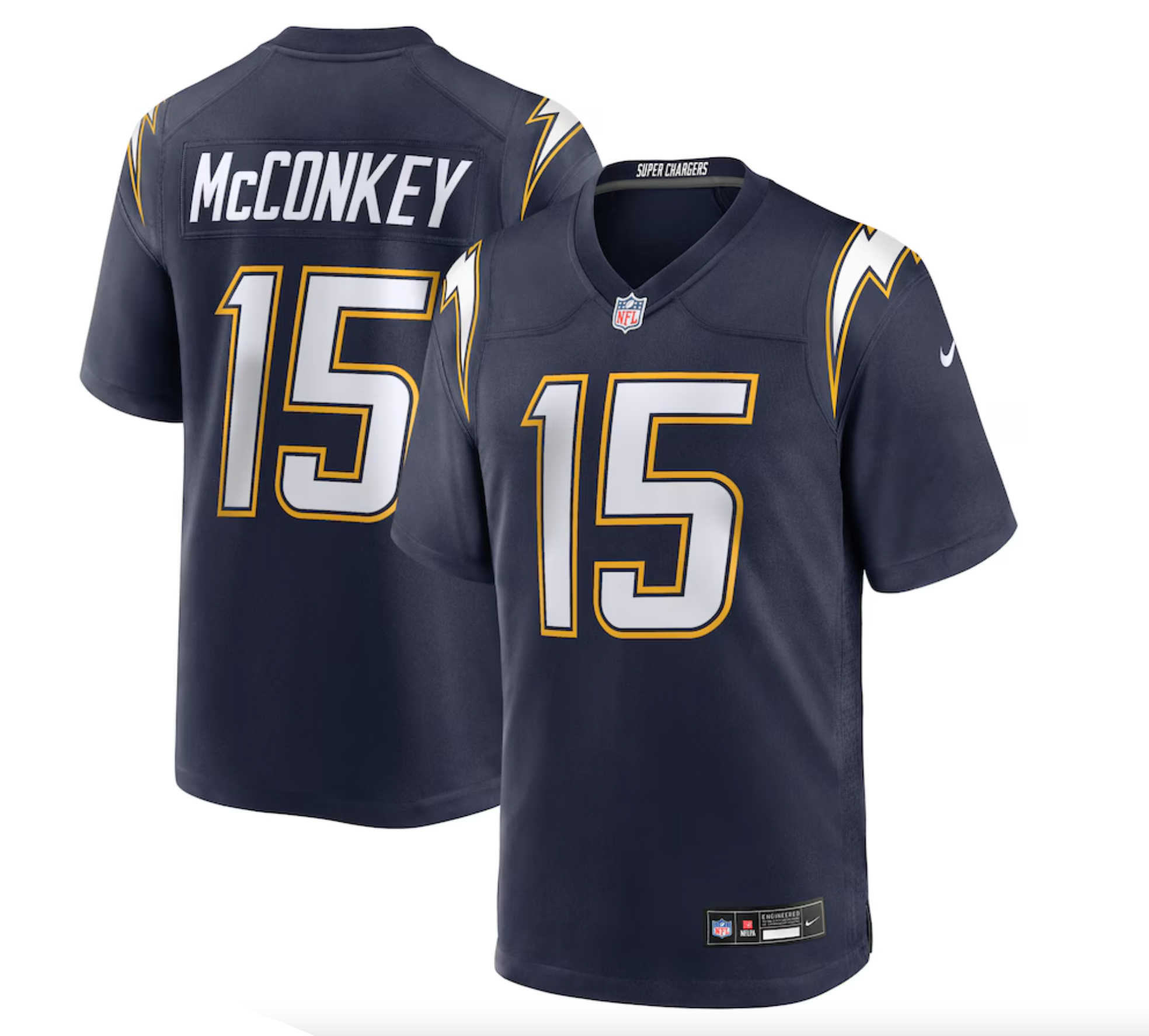 Men's Los Angeles Chargers Ladd McConkey Nike Navy Alternate Super Chargers Game Player Jersey
