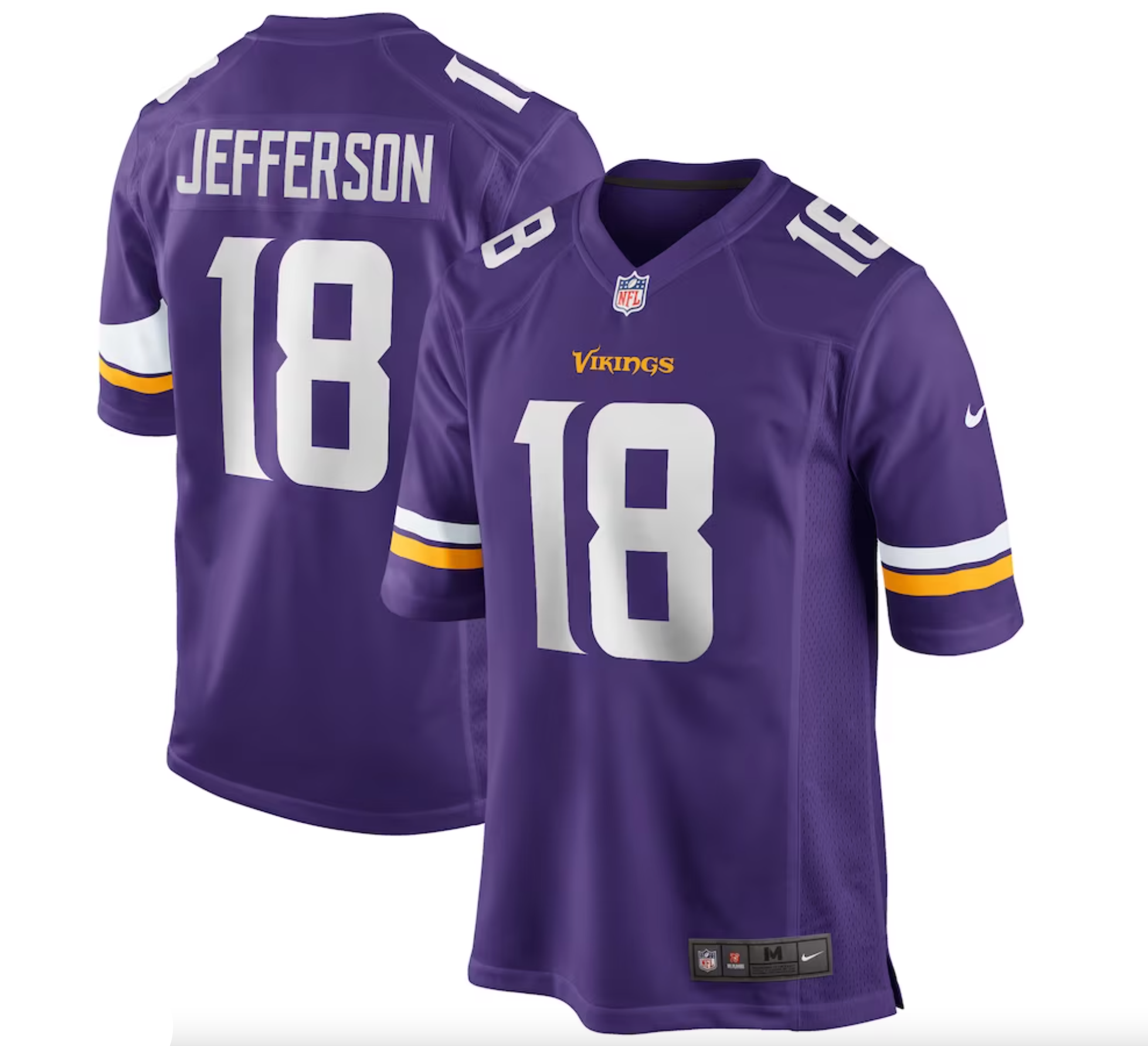 Men's Minnesota Vikings Justin Jefferson Nike Purple Player Game Jersey