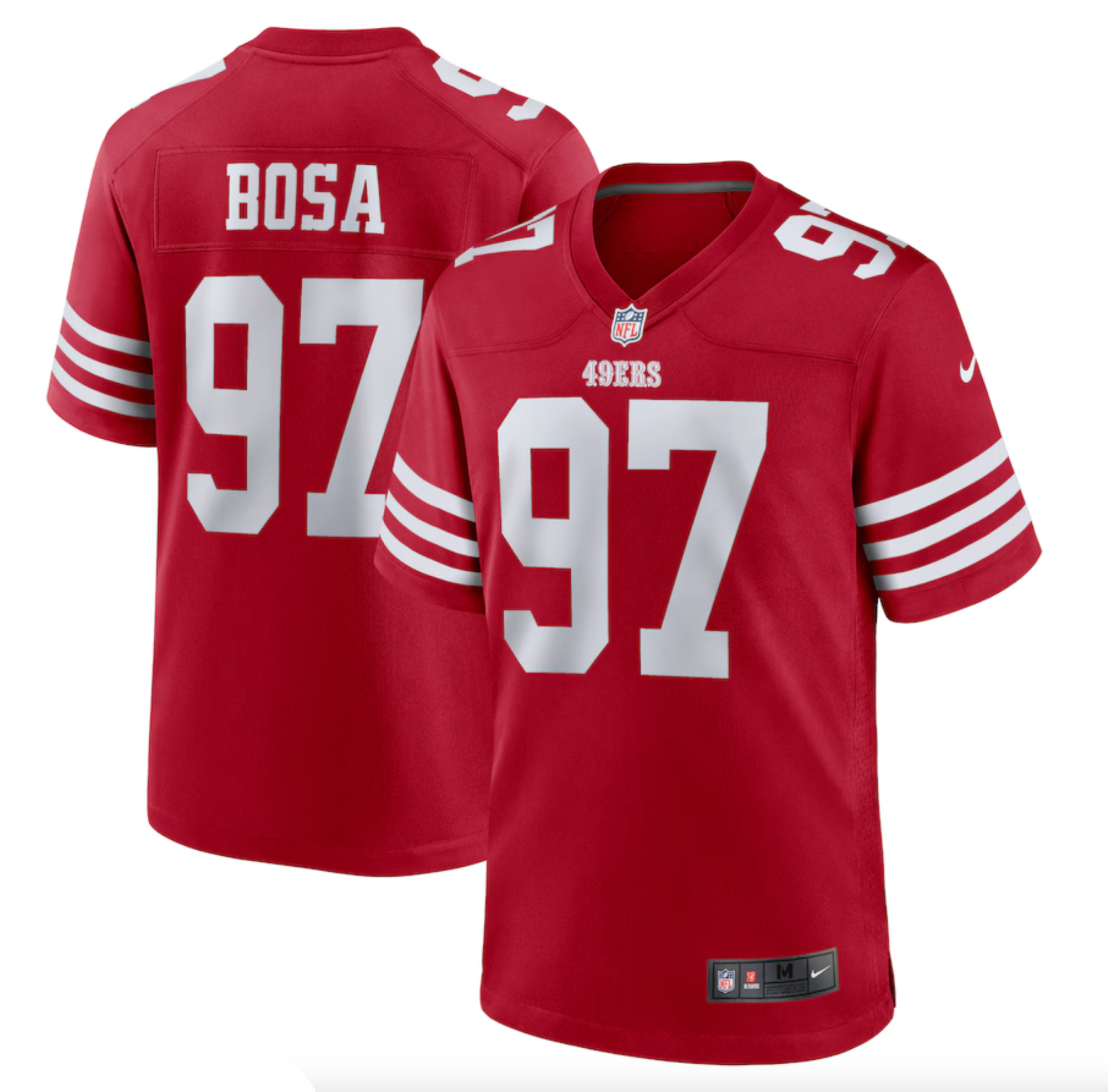 Men's San Francisco 49ers Nick Bosa Nike Scarlet Player Game Jersey