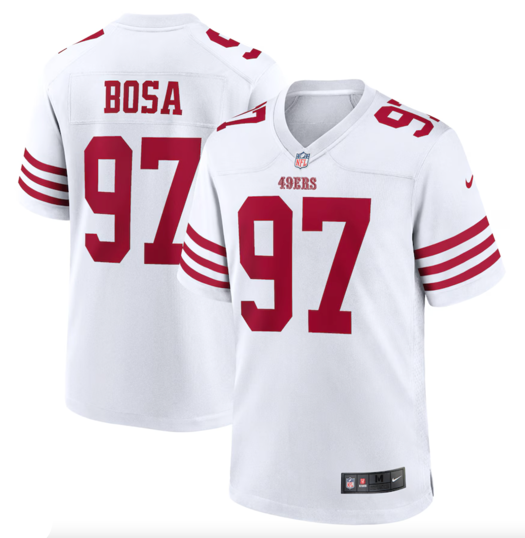 Men's San Francisco 49ers Nick Bosa Nike White Player Game Jersey