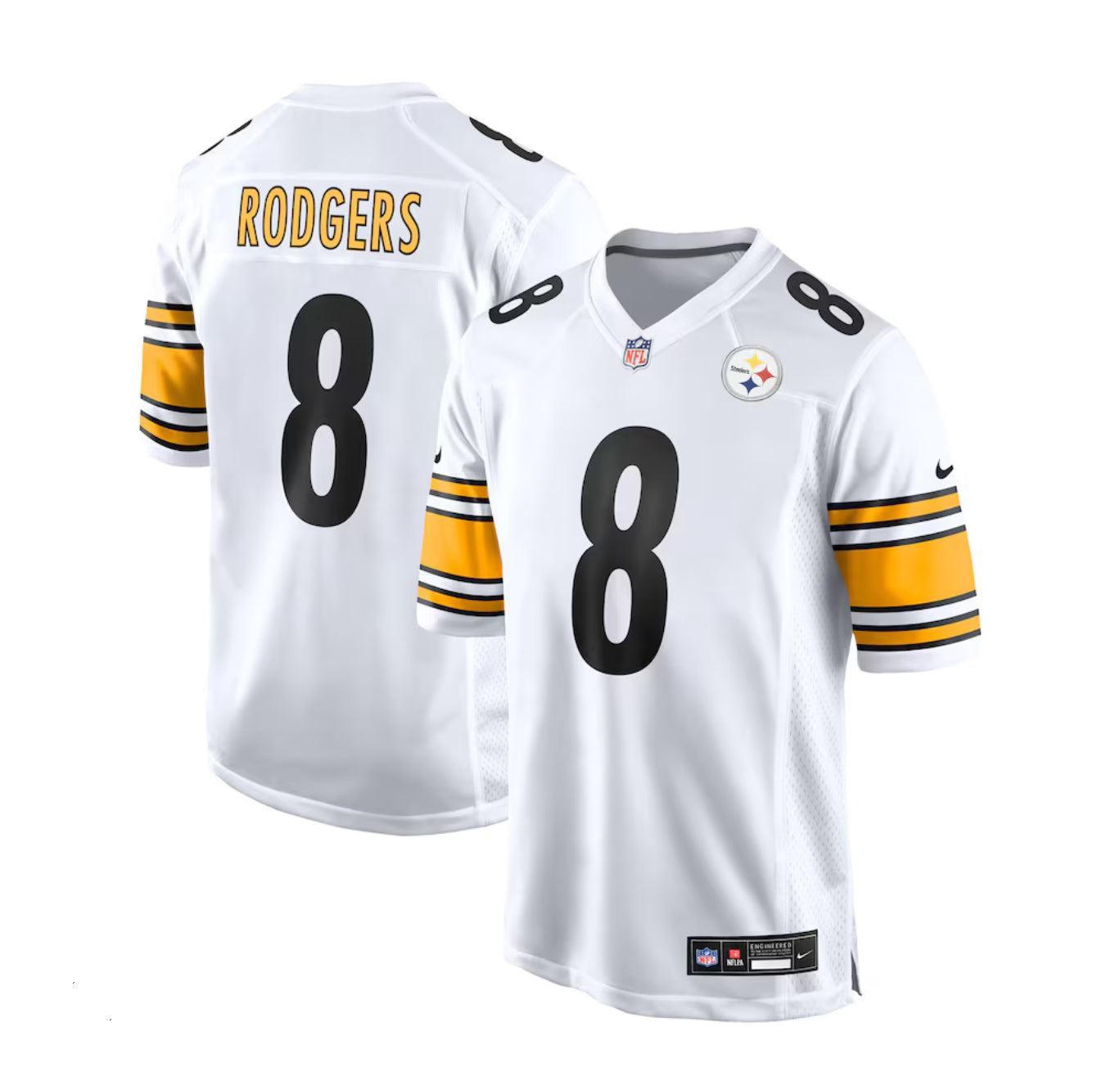 Men's Pittsburgh Steelers Aaron Rodgers Nike White Game Jersey
