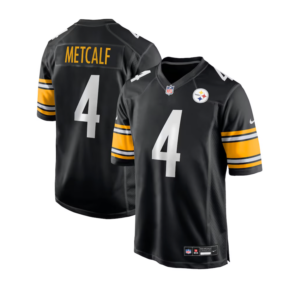 Men's Pittsburgh Steelers DK Metcalf Nike Black Game Player Jersey (Copy)