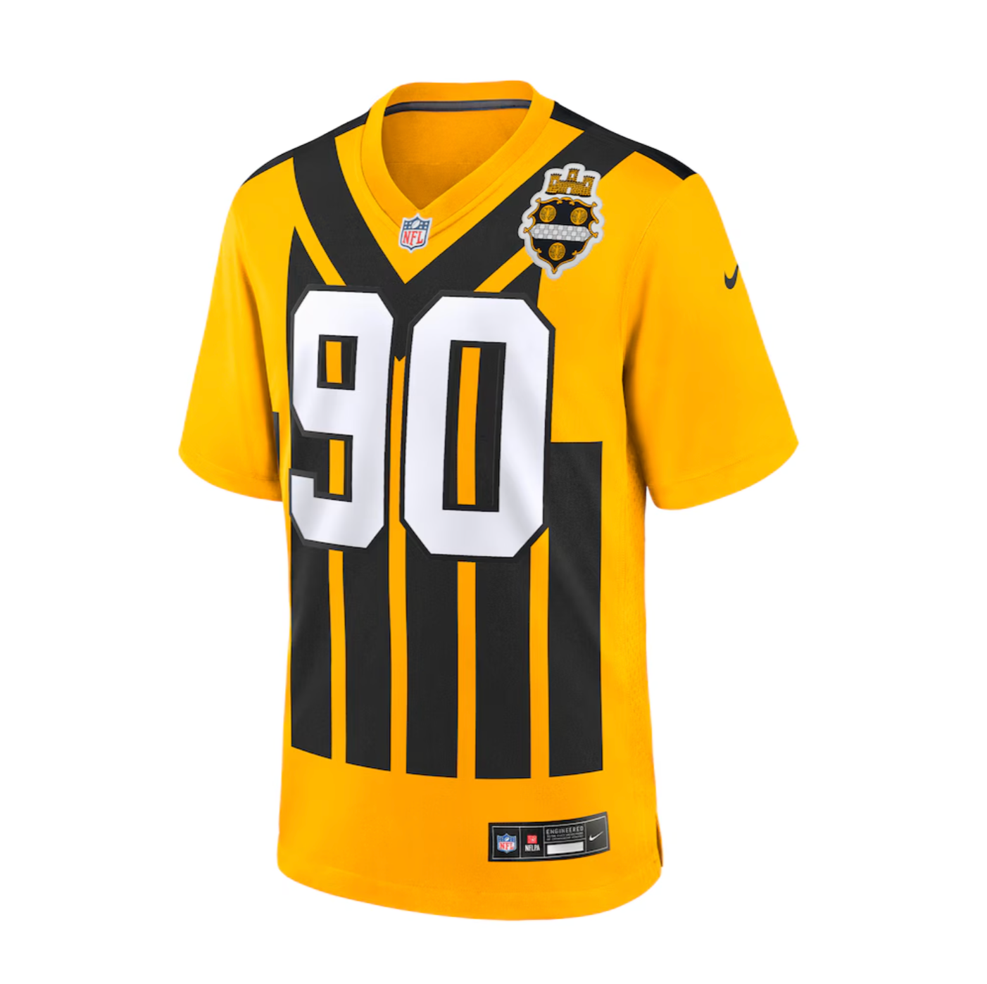 Men's Pittsburgh Steelers T.J. Watt Nike Gold Alternate 1933 Throwback Game Jersey