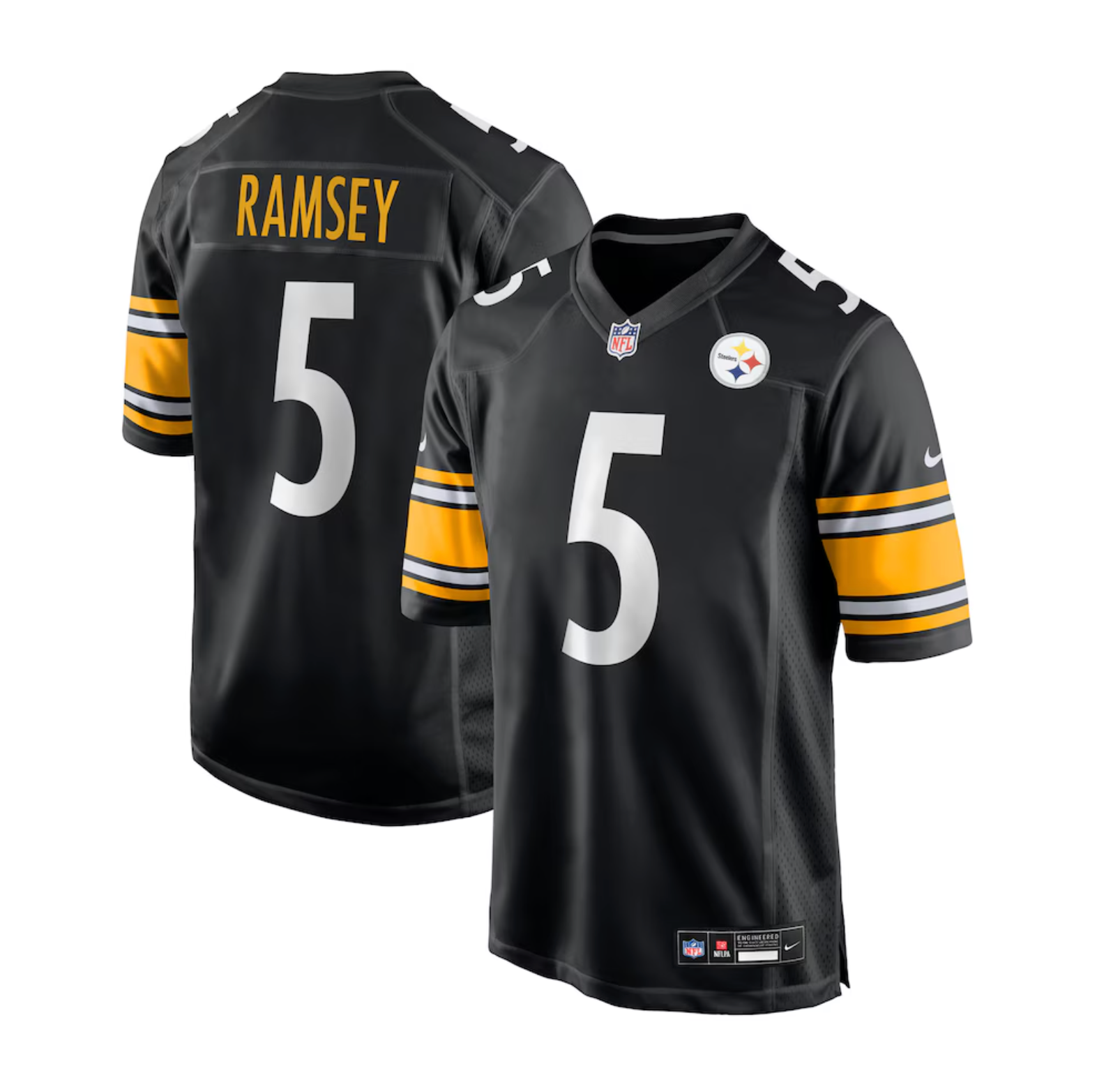 Men's Pittsburgh Steelers Jalen Ramsey Nike Black Team Game Jersey