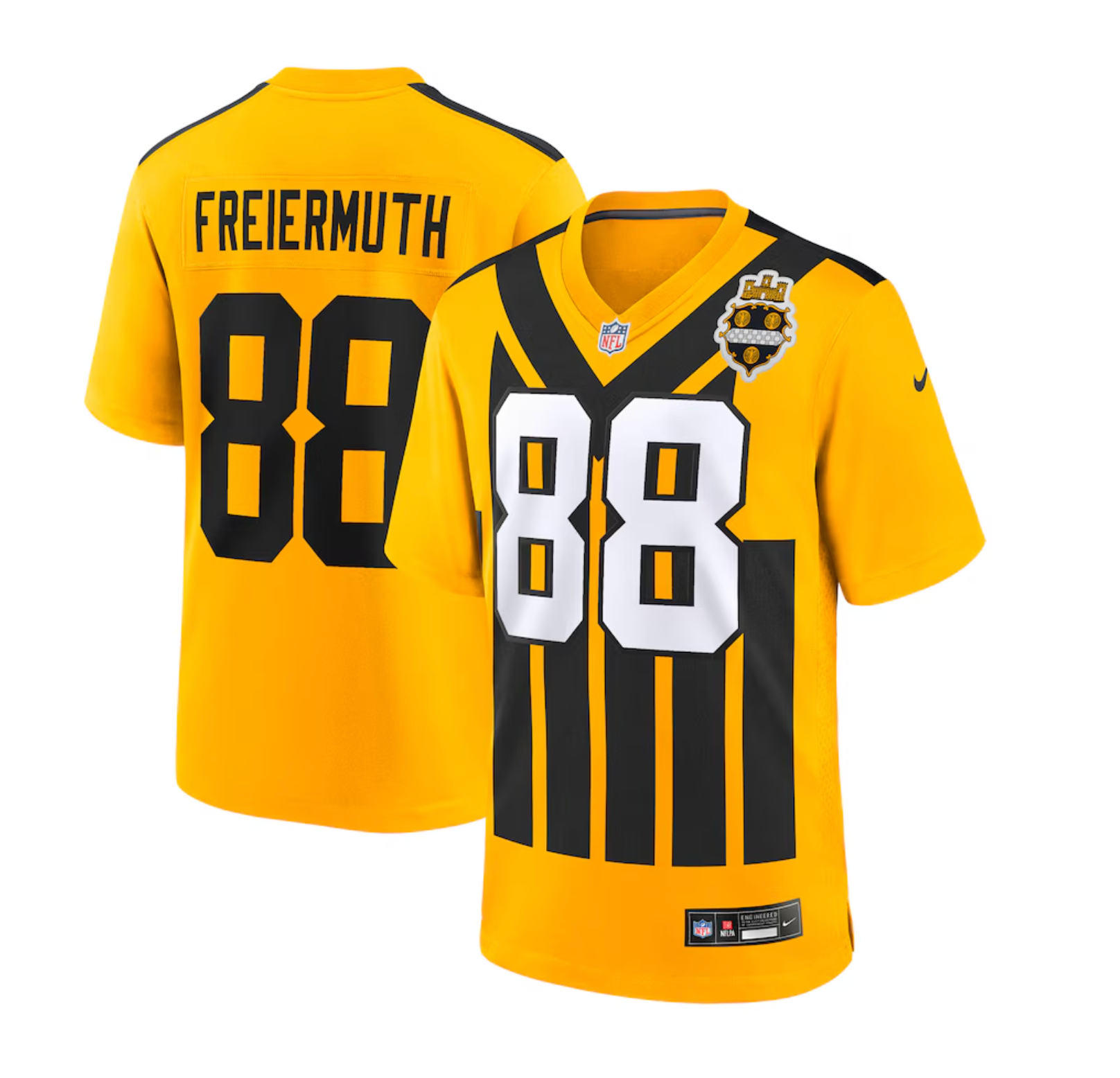 Men's Pittsburgh Steelers Pat Freiermuth Nike Gold Alternate 1933 Throwback Game Jersey