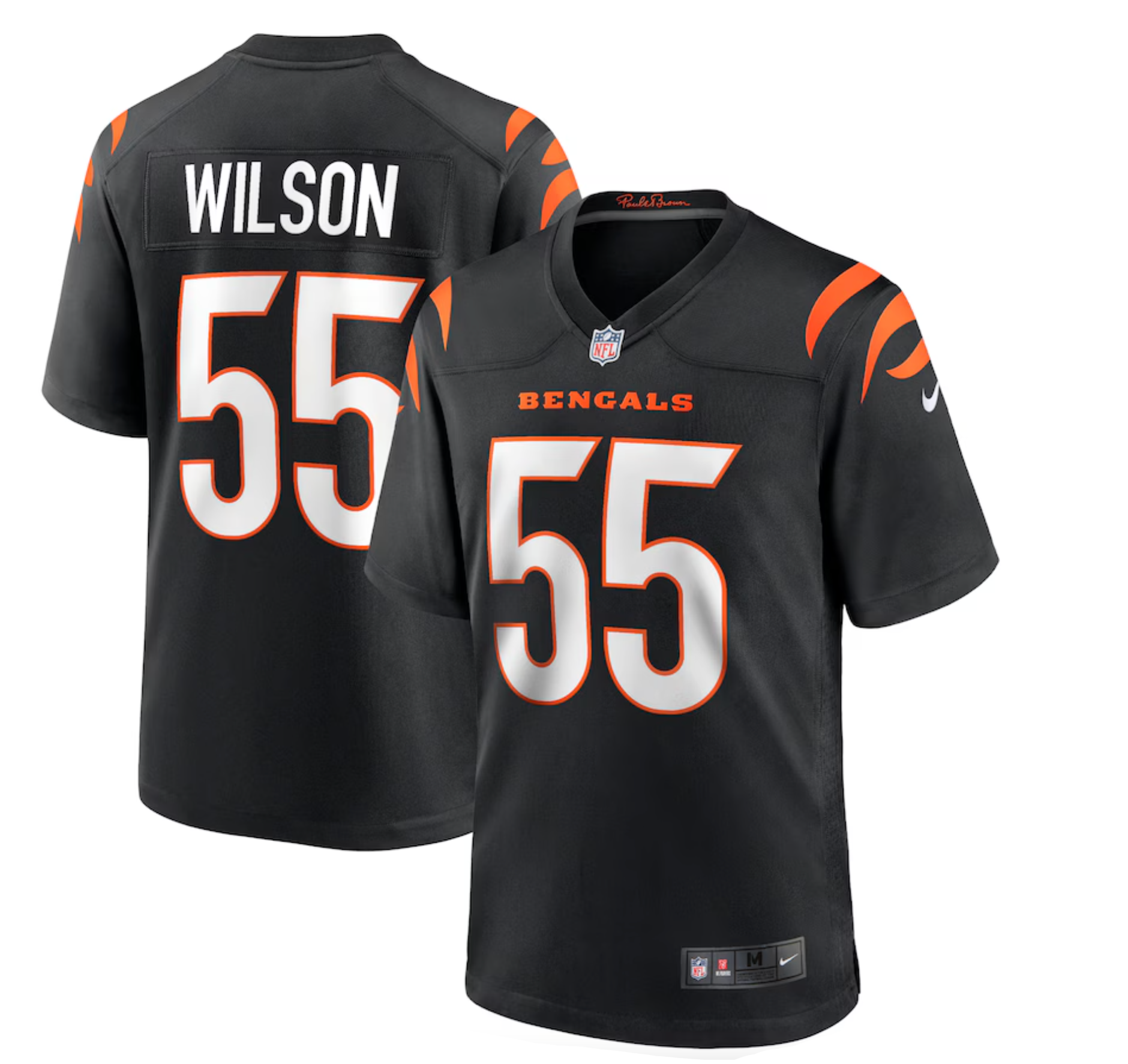 Men's Cincinnati Bengals Logan Wilson Nike Black Game Jersey