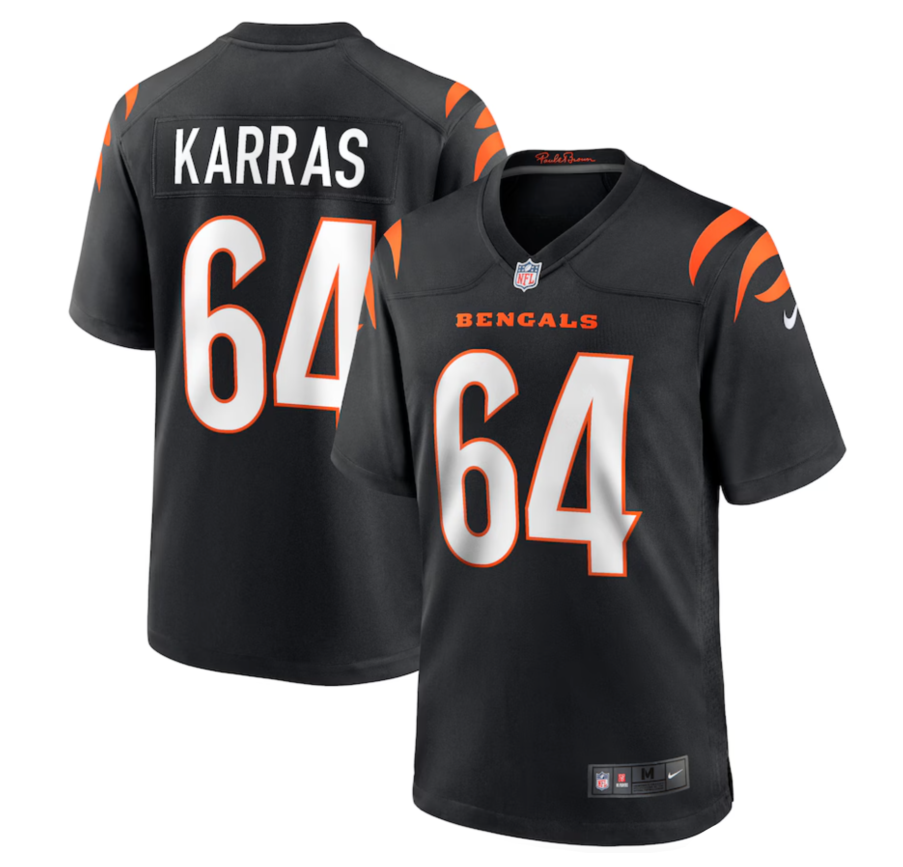 Men's Cincinnati Bengals Ted Karras Nike Black Game Player Jersey