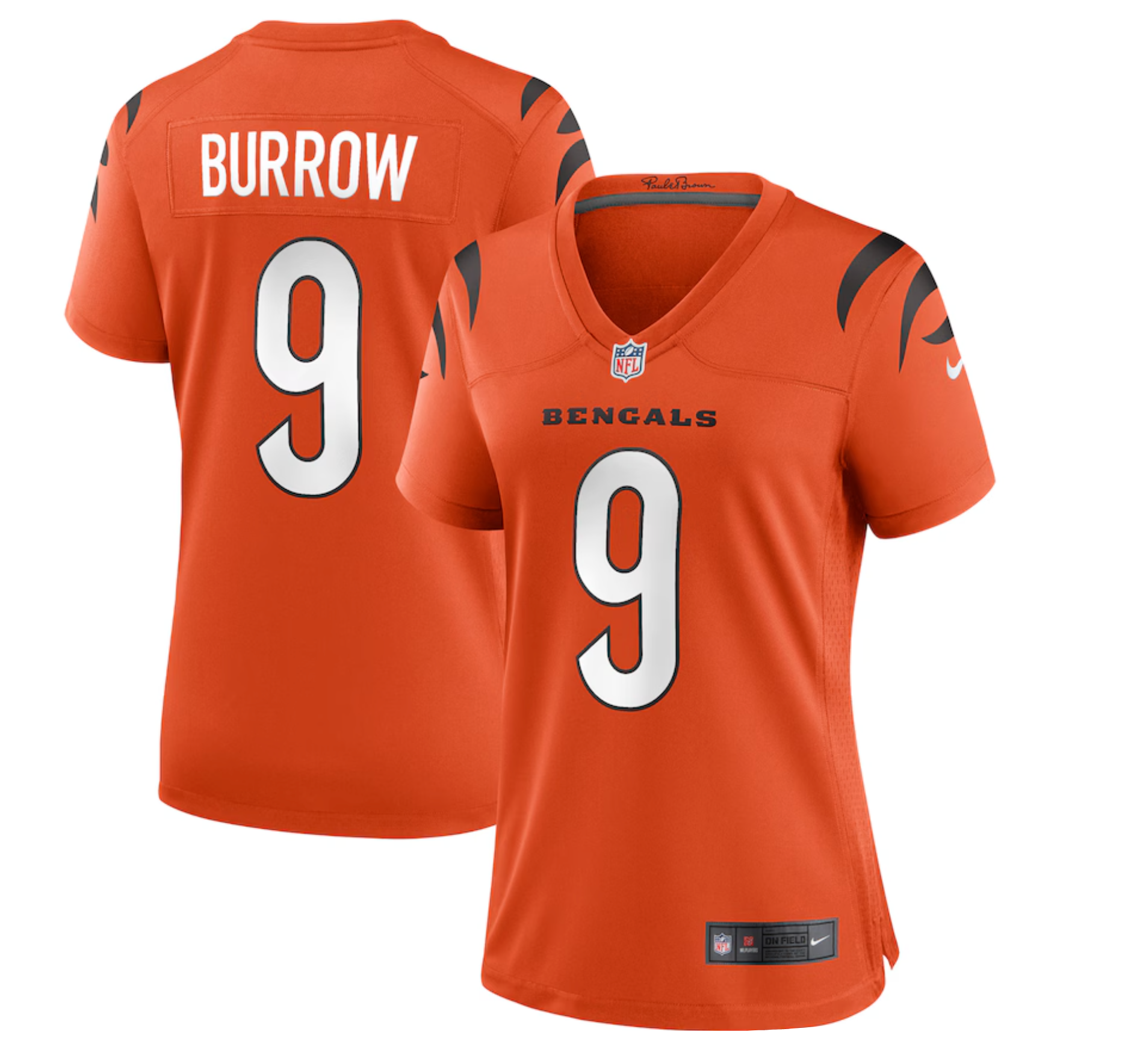 Women's Cincinnati Bengals Joe Burrow Nike Orange Game Jersey