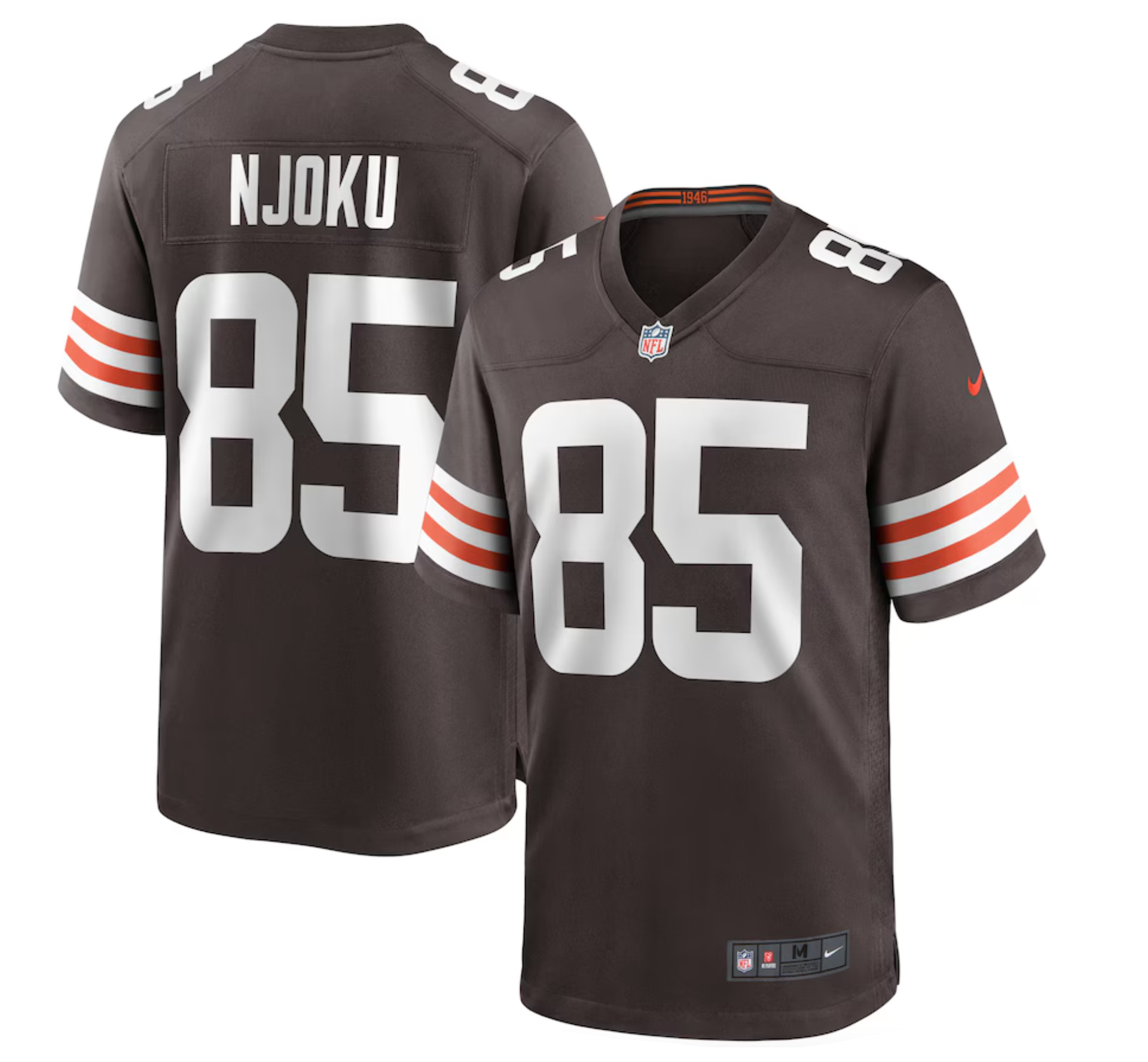 Men's Cleveland Browns David Njoku Nike Brown Player Game Jersey