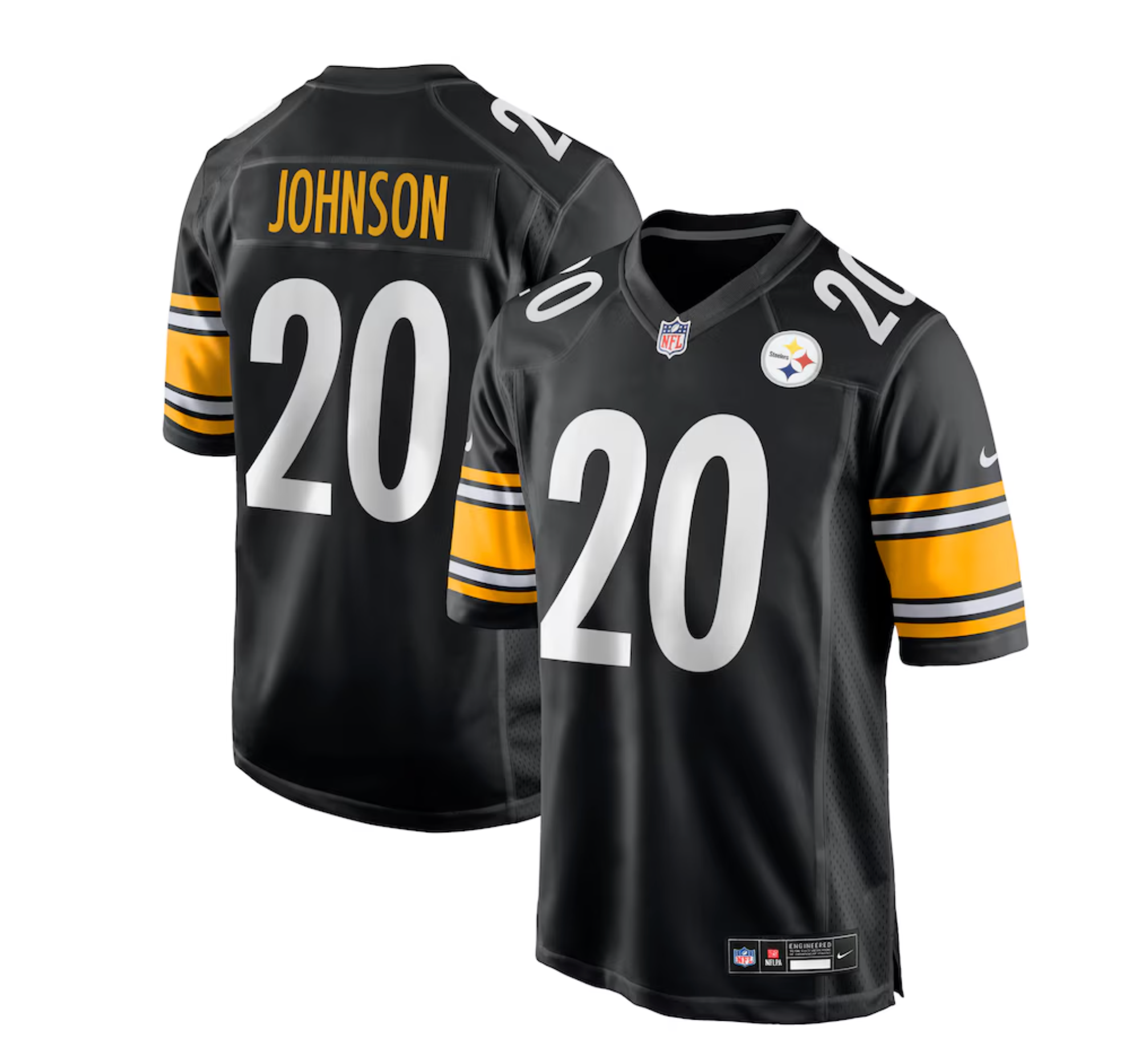 Men's Pittsburgh Steelers Kaleb Johnson Nike Black Team Game Jersey