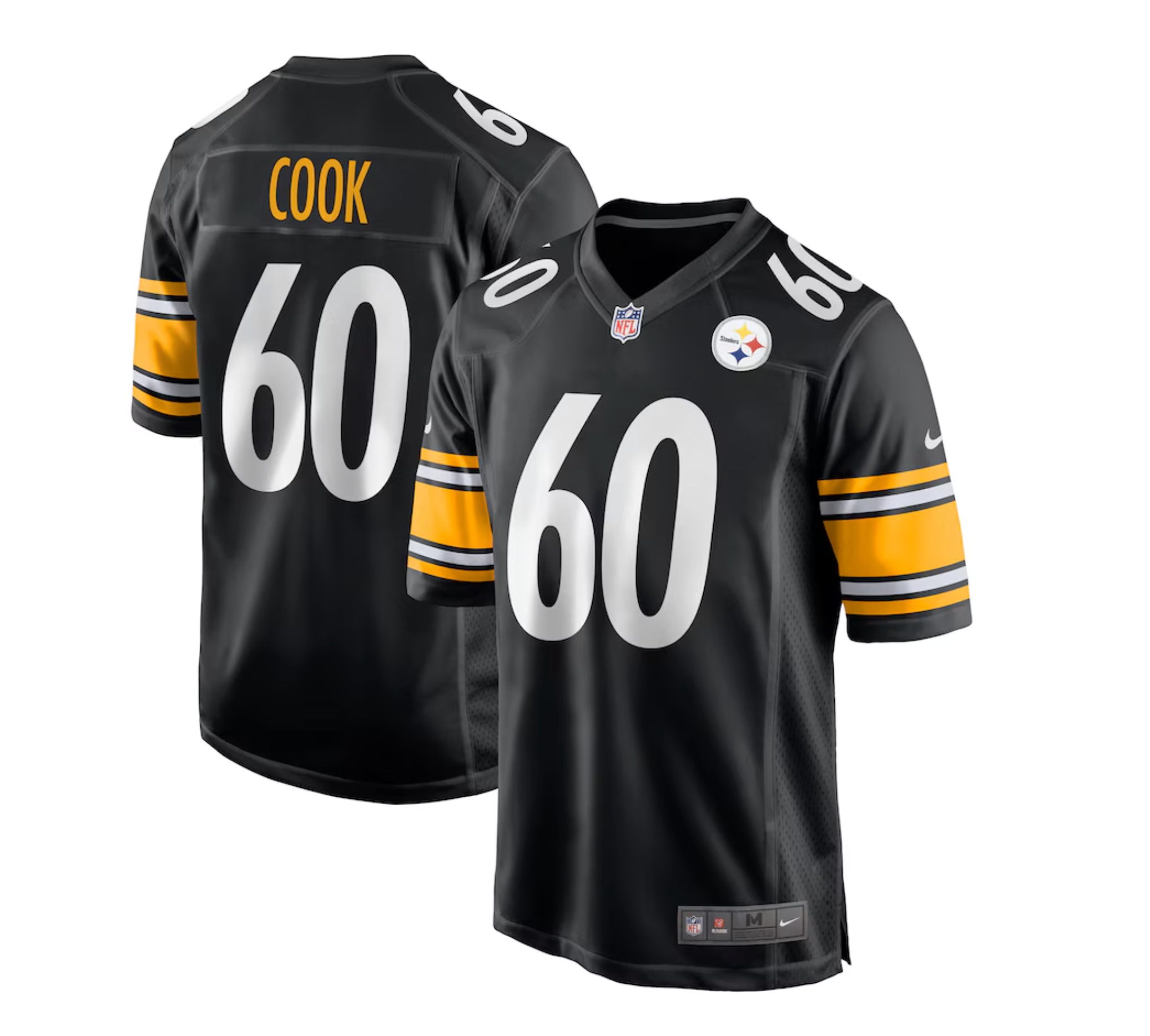 Men's Pittsburgh Steelers Dylan Cook Nike Black Game Jersey
