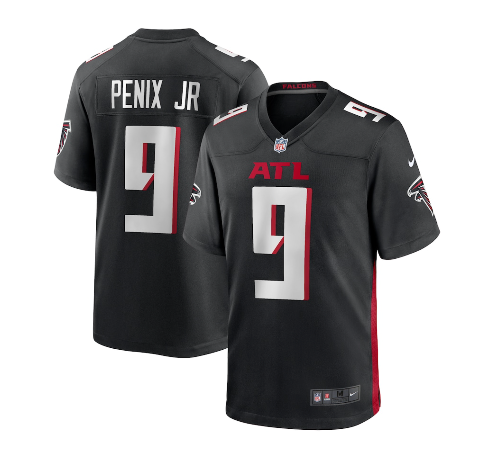 Men's Atlanta Falcons Michael Penix Jr. Nike Black Player Game Jersey