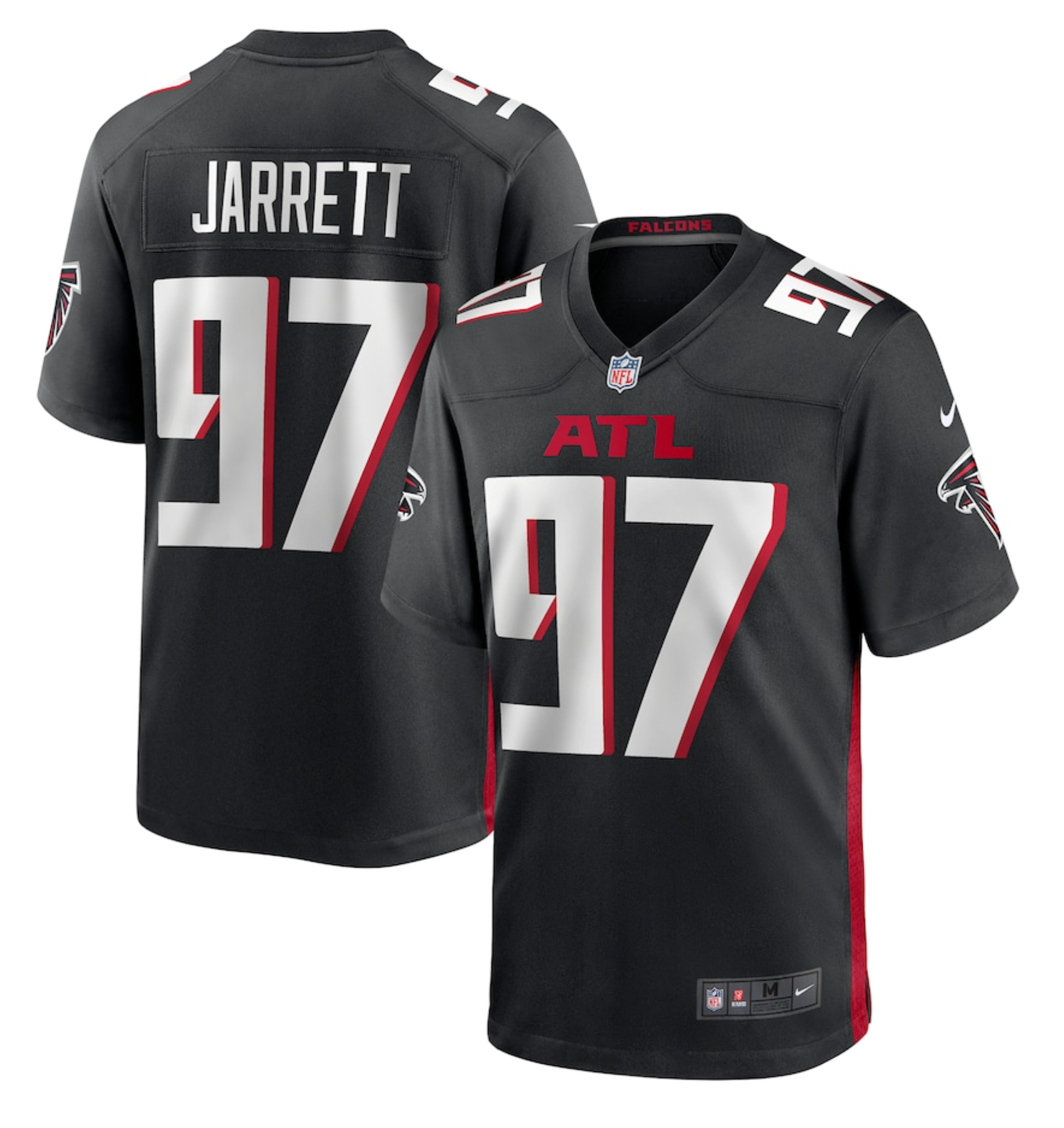 Men's Atlanta Falcons Grady Jarrett Nike Black Game Player Jersey