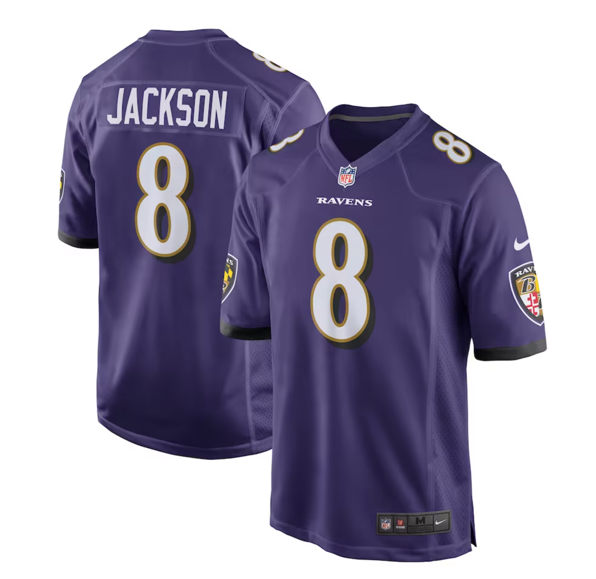 Men's Baltimore Ravens Lamar Jackson Nike Purple Game Jersey