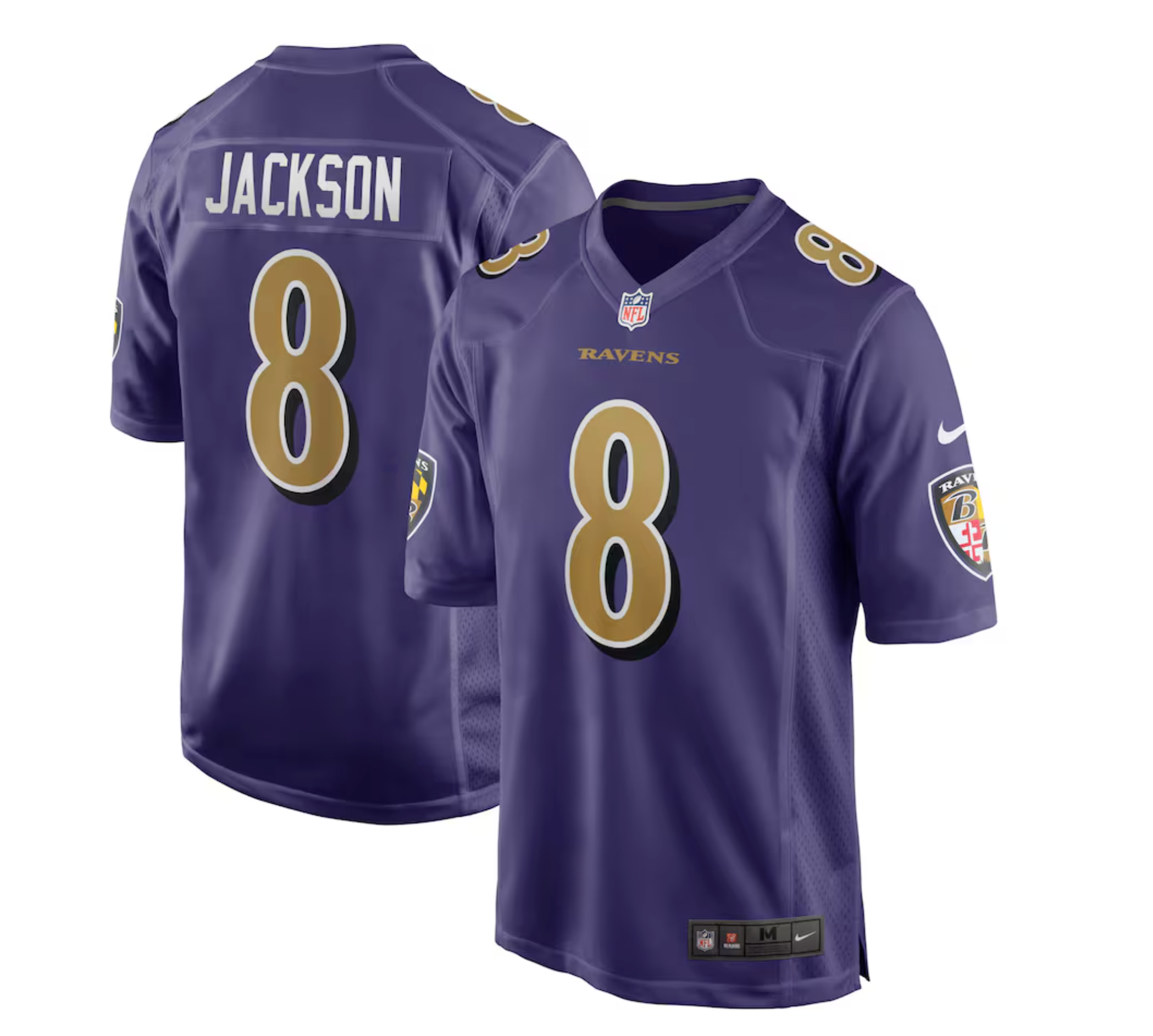 Men's Baltimore Ravens Lamar Jackson Nike Purple Alternate Game Jersey