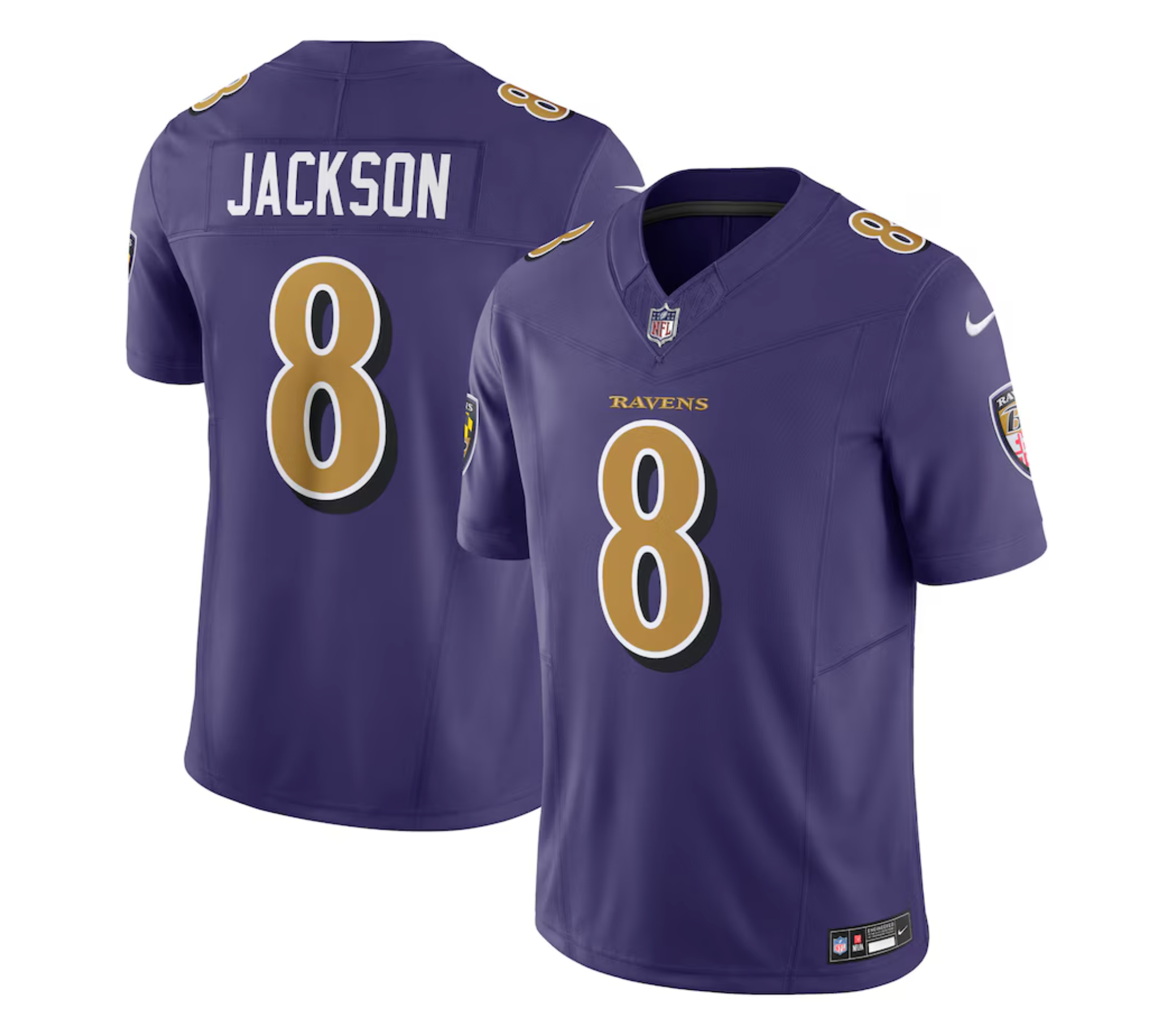 Men's Baltimore Ravens Lamar Jackson Nike Purple Vapor F.U.S.E. Limited Jersey