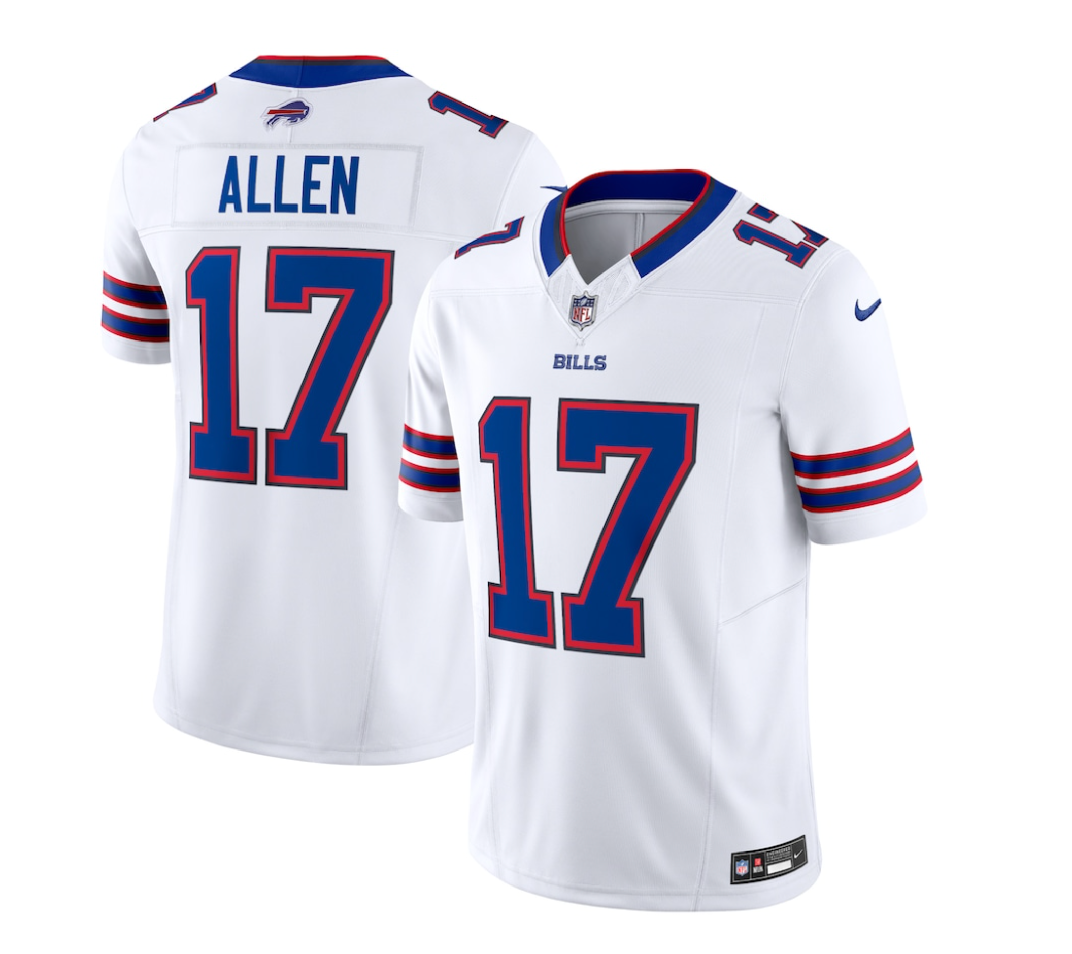 Men's Buffalo Bills Josh Allen Nike White Vapor F.U.S.E. Limited Jersey