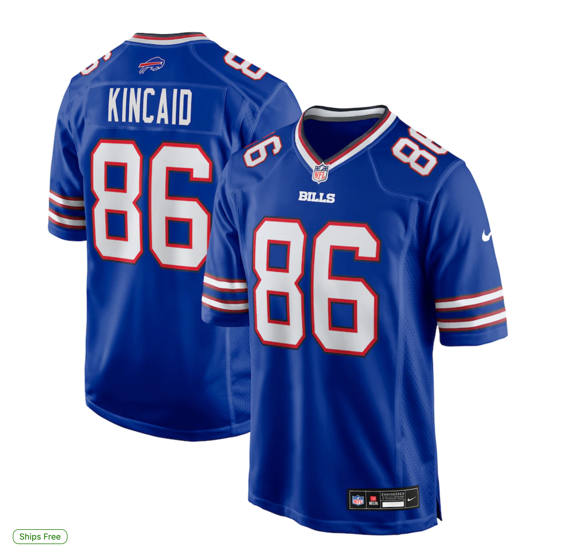 Men's Buffalo Bills Dalton Kincaid Nike Royal Game Jersey