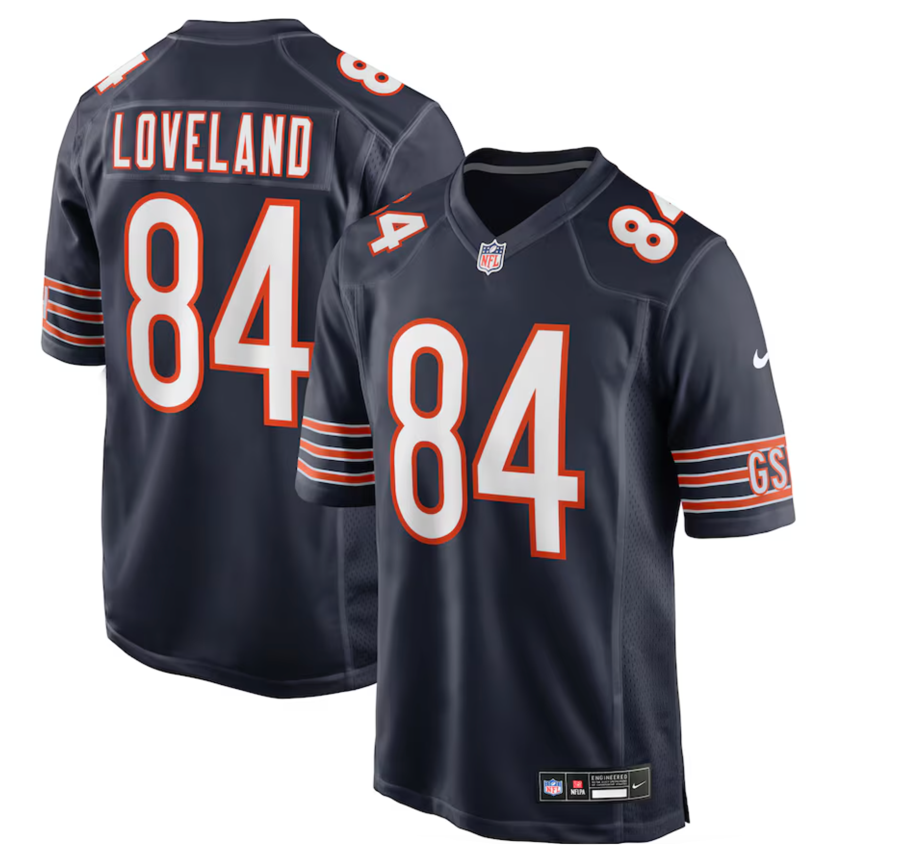 Men's Chicago Bears Colston Loveland Nike Navy 2025 NFL Draft First Round Pick Game Jersey