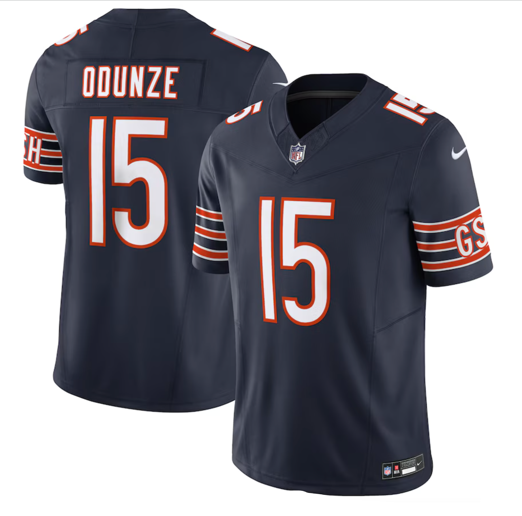Men's Chicago Bears Rome Odunze Nike Navy Vapor F.U.S.E. Limited Jersey