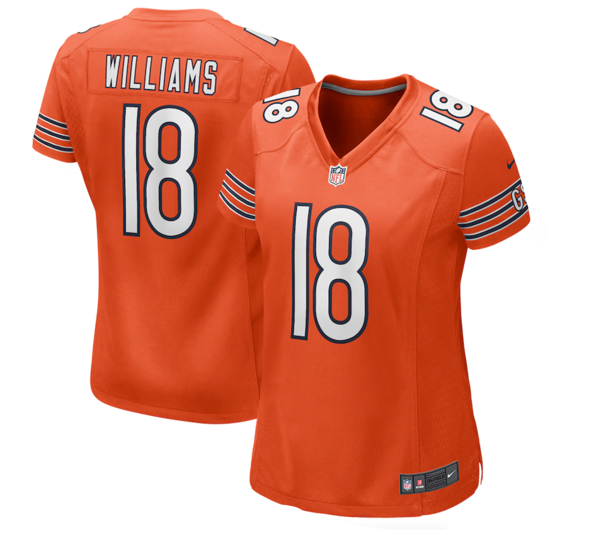 Women's Chicago Bears Caleb Williams Nike Orange Alternate Game Jersey
