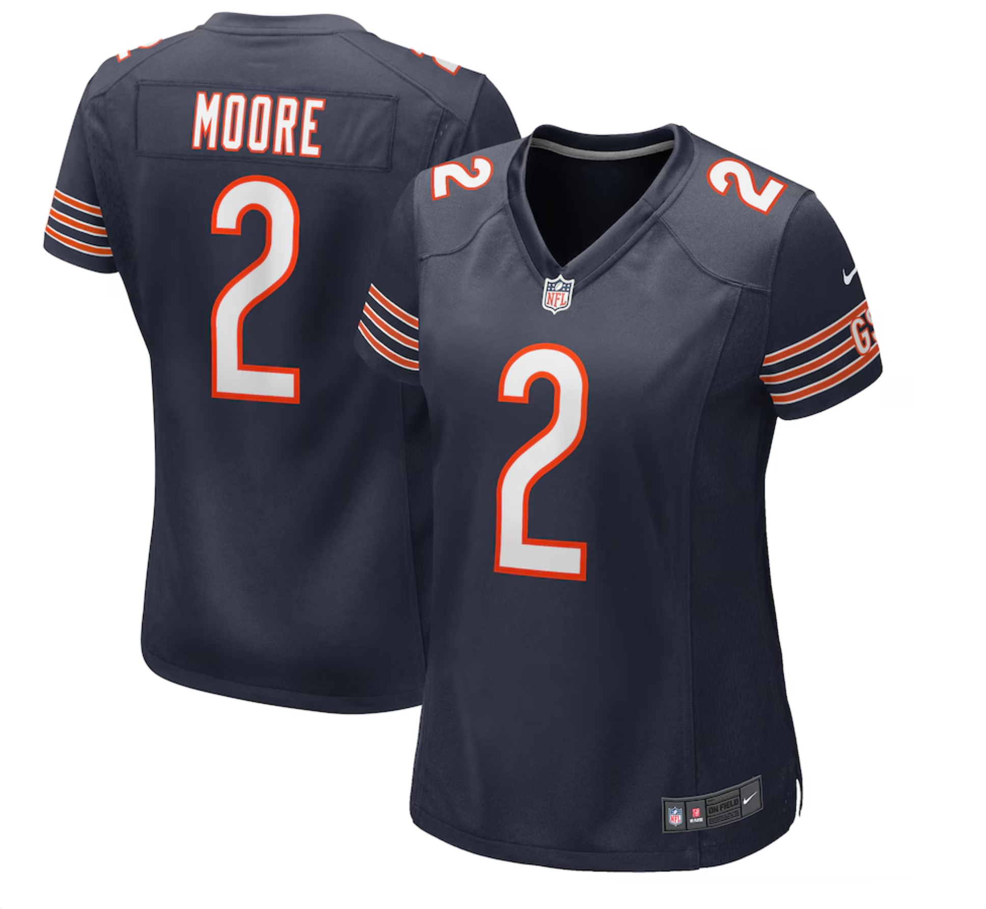 Women's Chicago Bears D.J. Moore Nike Navy Player Jersey