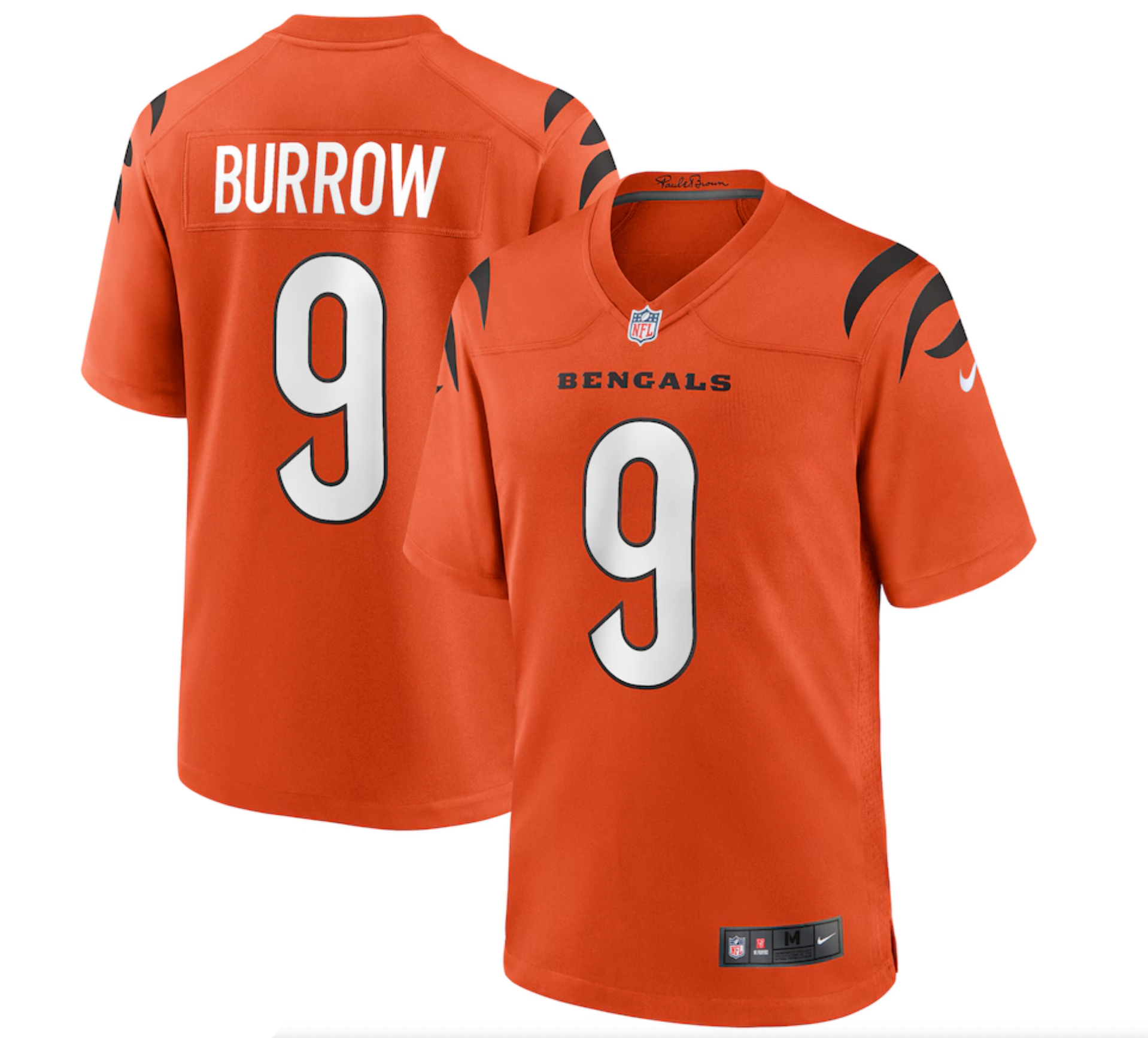 Men's Cincinnati Bengals Joe Burrow Nike Orange Alternate Game Jersey