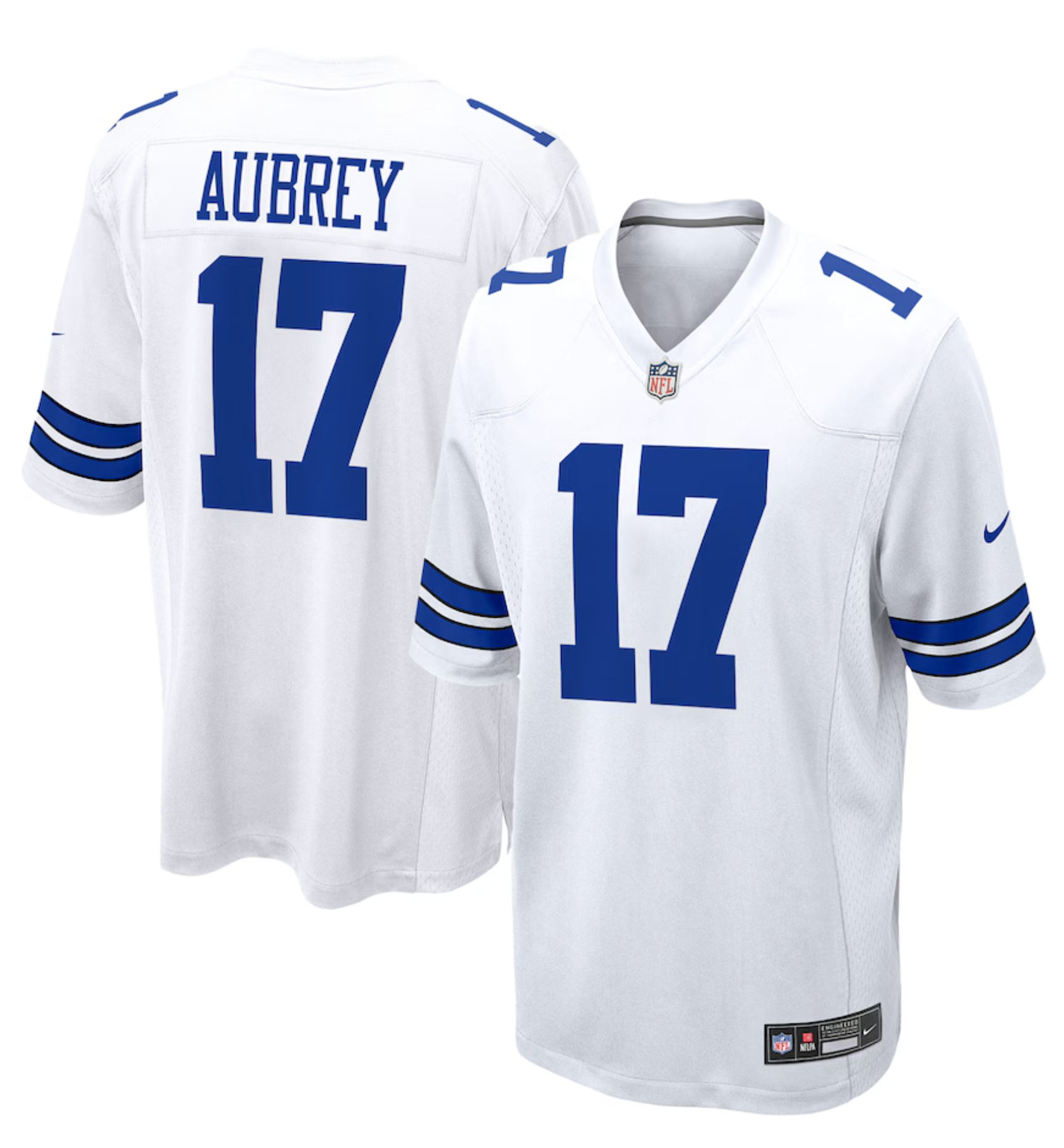 Men's Dallas Cowboys Brandon Aubrey Nike White Game Jersey