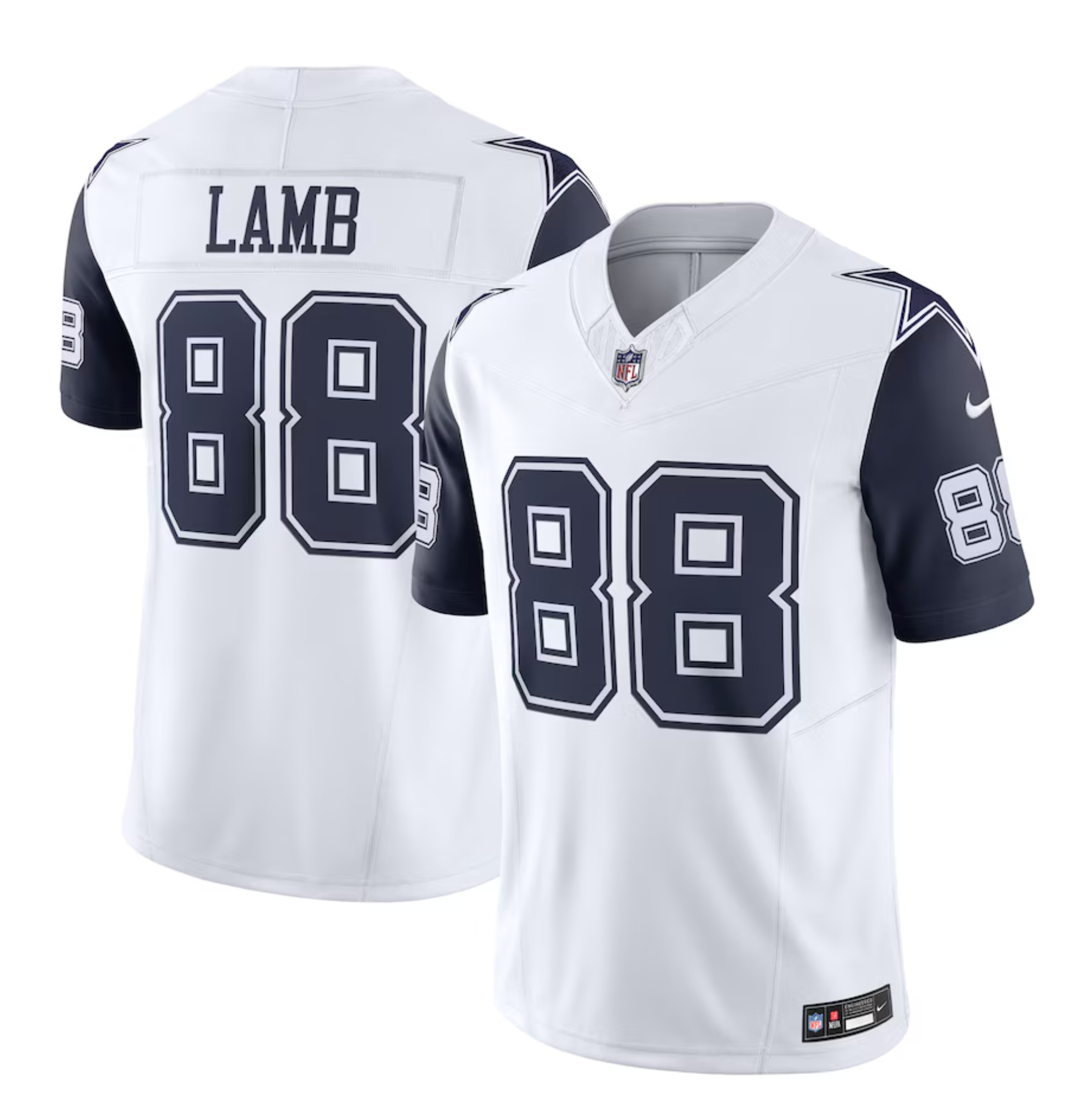 Men's Dallas Cowboys CeeDee Lamb Nike White Vapor F.U.S.E. Limited Jersey