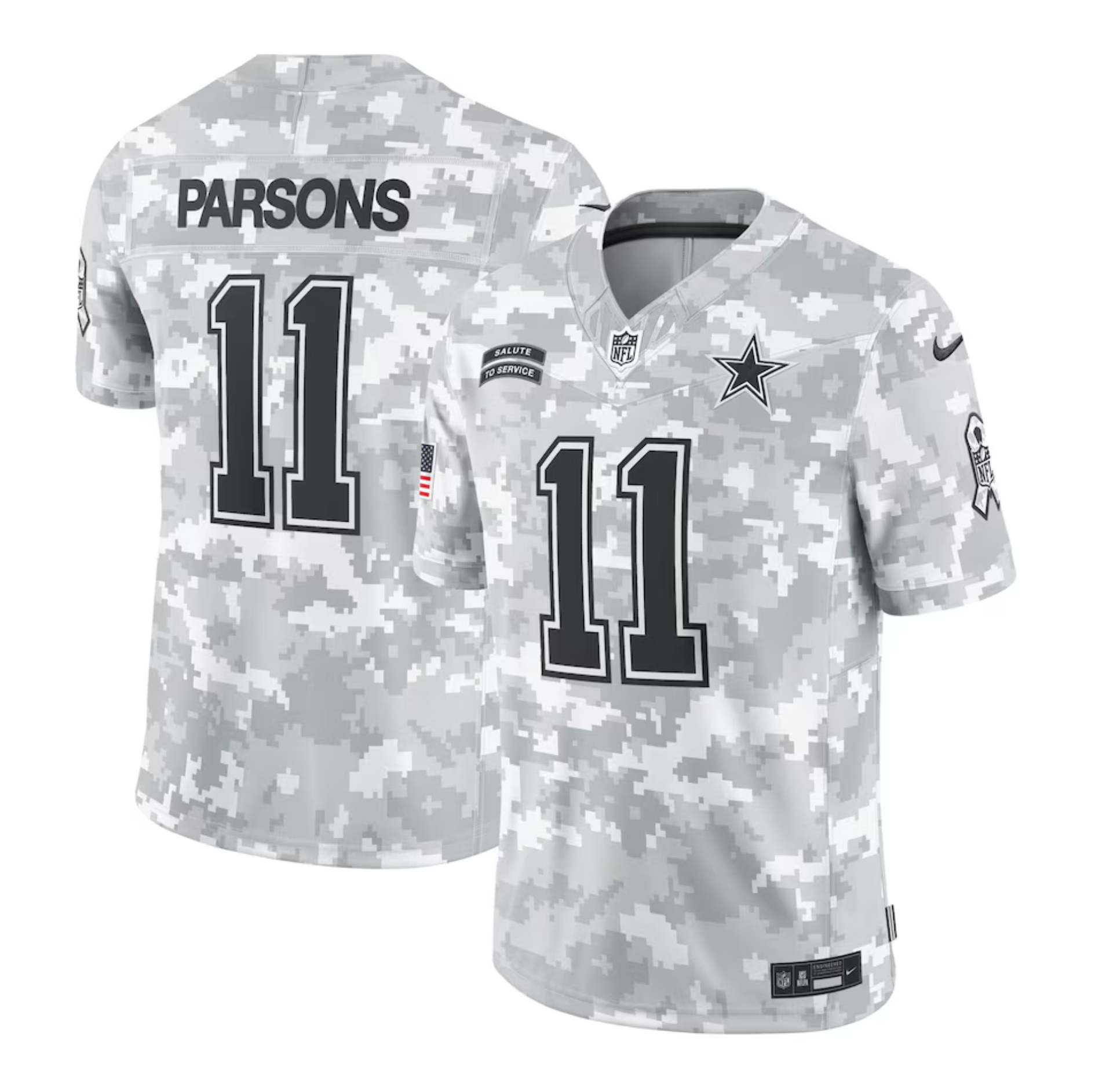 Men's Dallas Cowboys Micah Parsons Nike Arctic Camo 2024 Salute to Service Limited Jersey