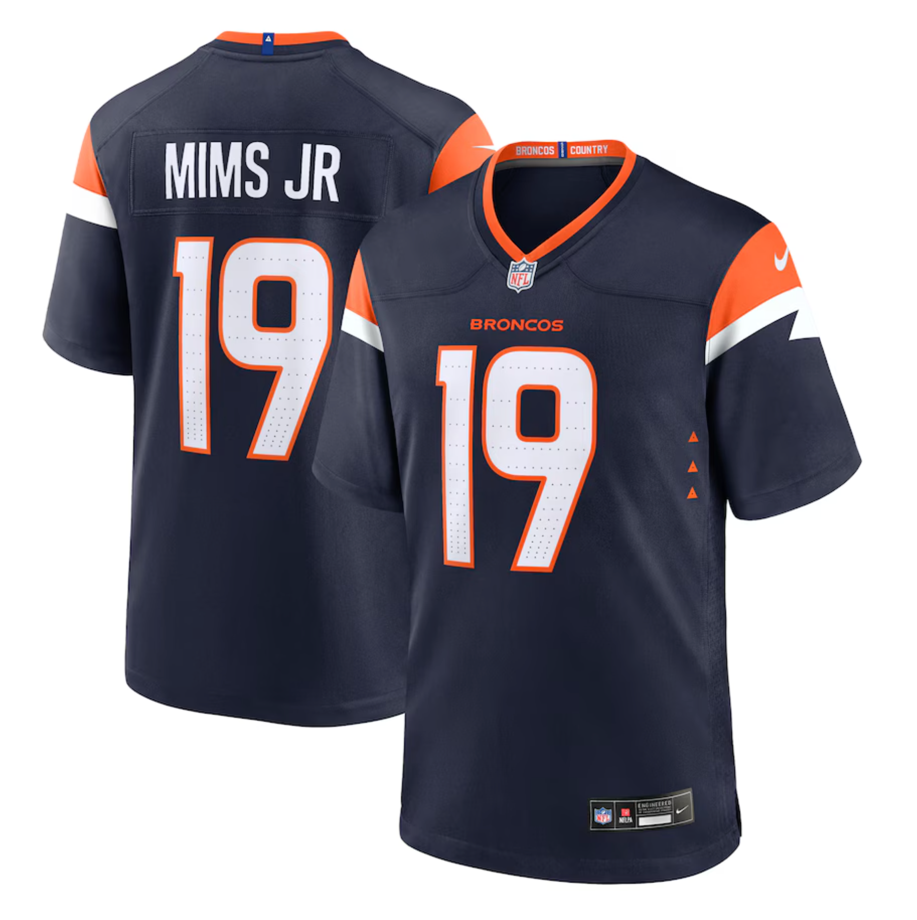 Men's Denver Broncos Marvin Mims Jr Nike Navy Alternate Game Jersey