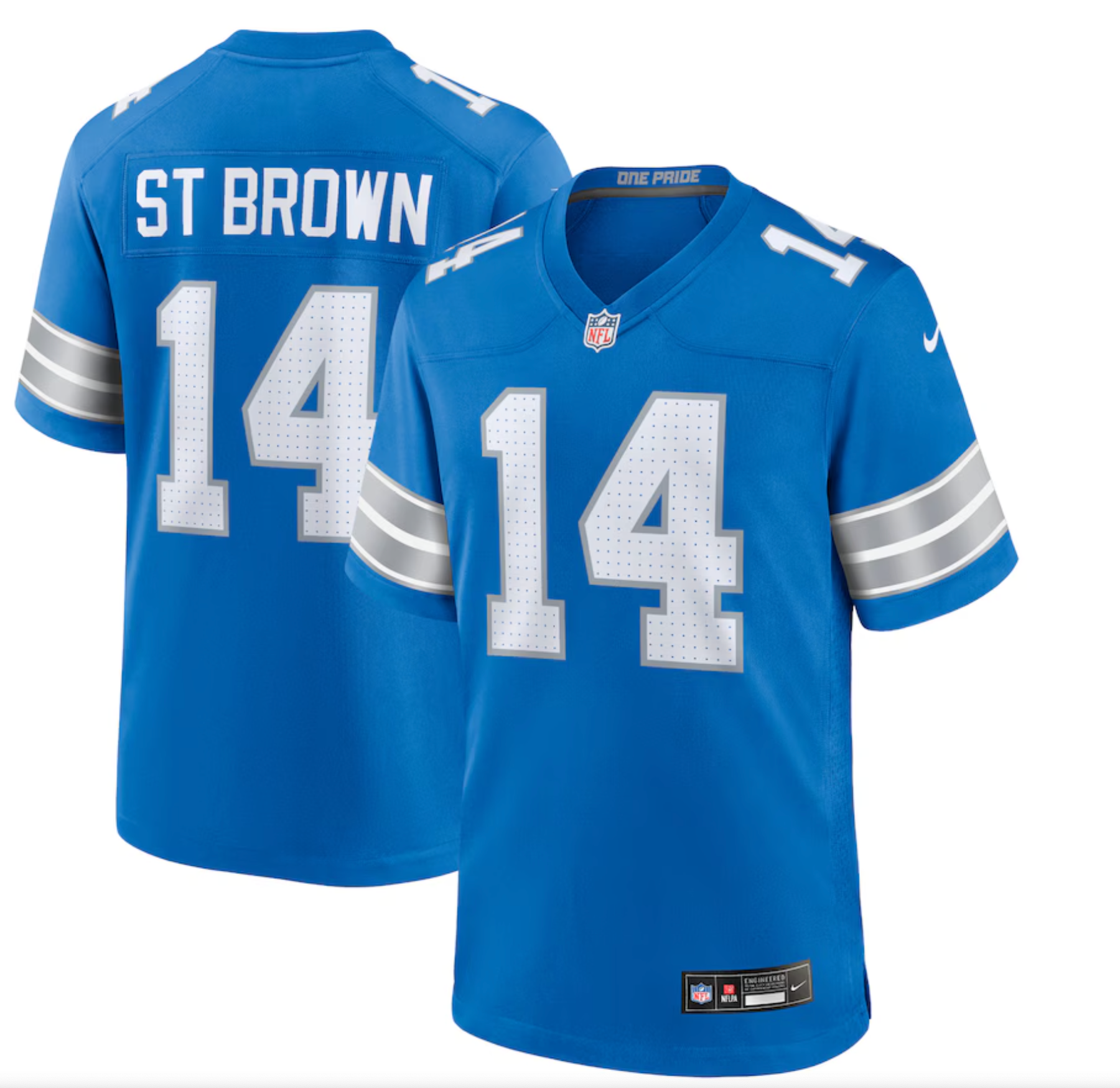 Men's Detroit Lions Amon-Ra St. Brown Nike Blue Game Jersey
