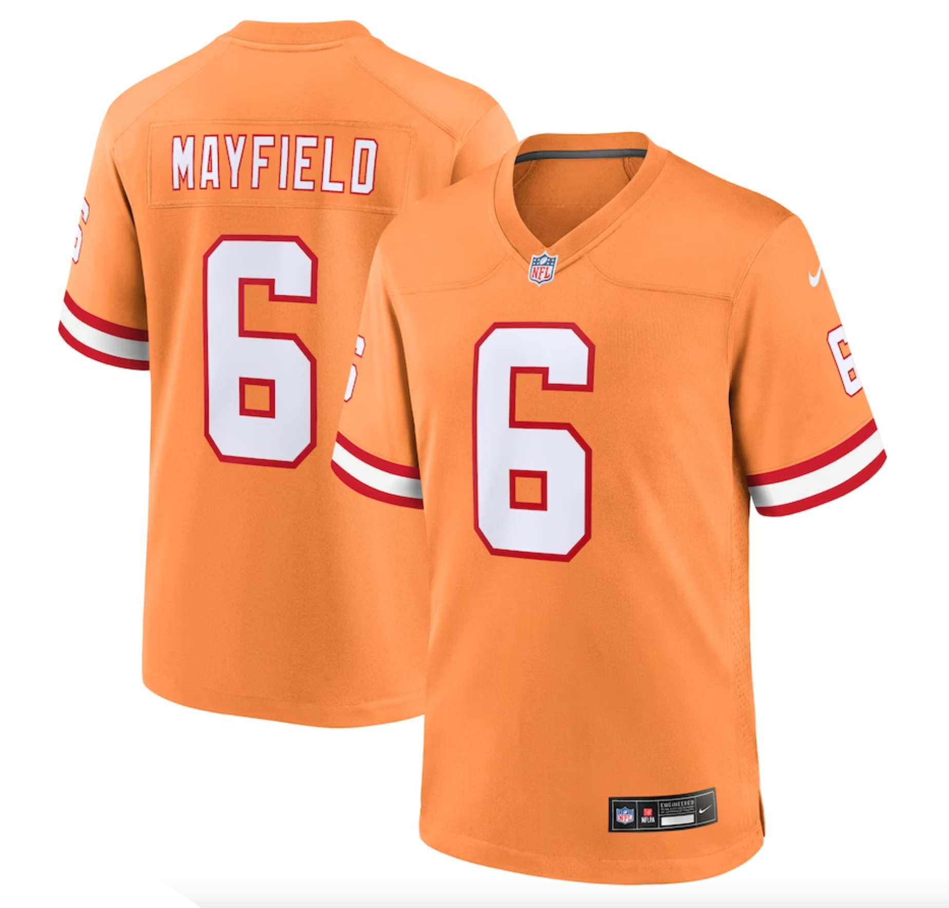 Men's Tampa Bay Buccaneers Baker Mayfield Nike Orange Throwback Game Jersey