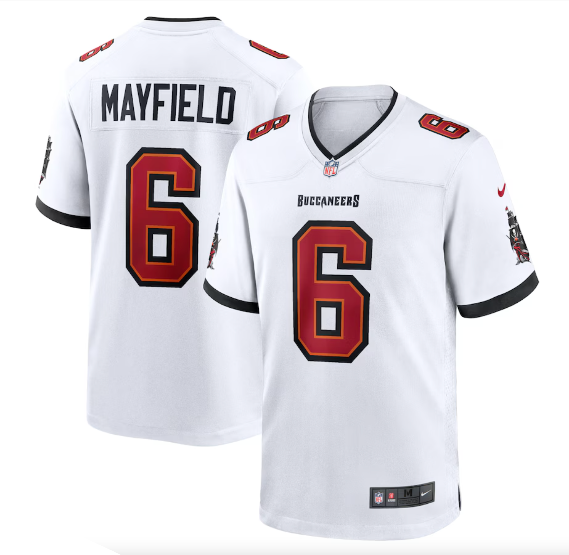 Men's Tampa Bay Buccaneers Baker Mayfield Nike White Away Game Jersey