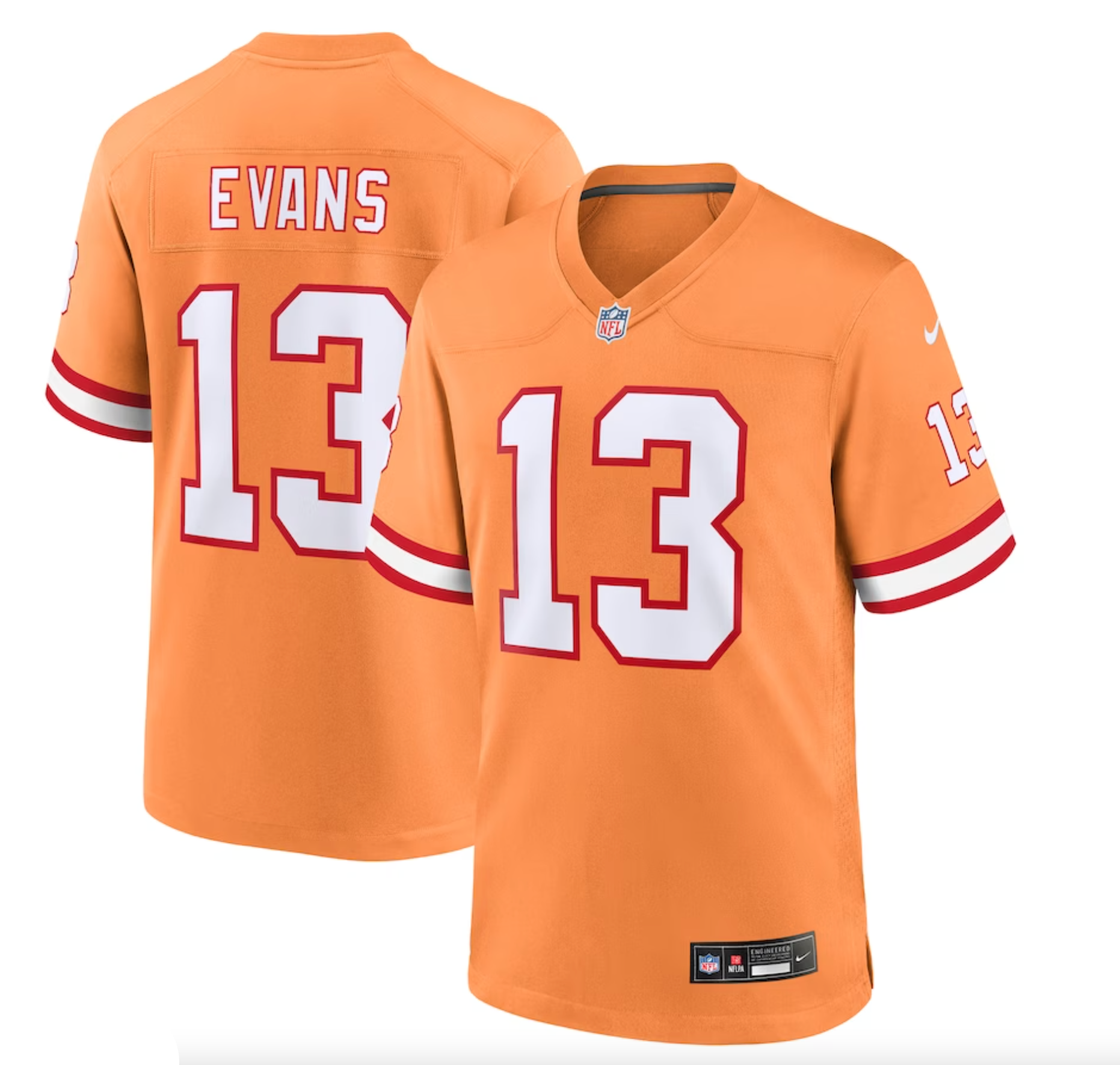 Men's Tampa Bay Buccaneers Mike Evans Nike Orange Throwback Game Jersey