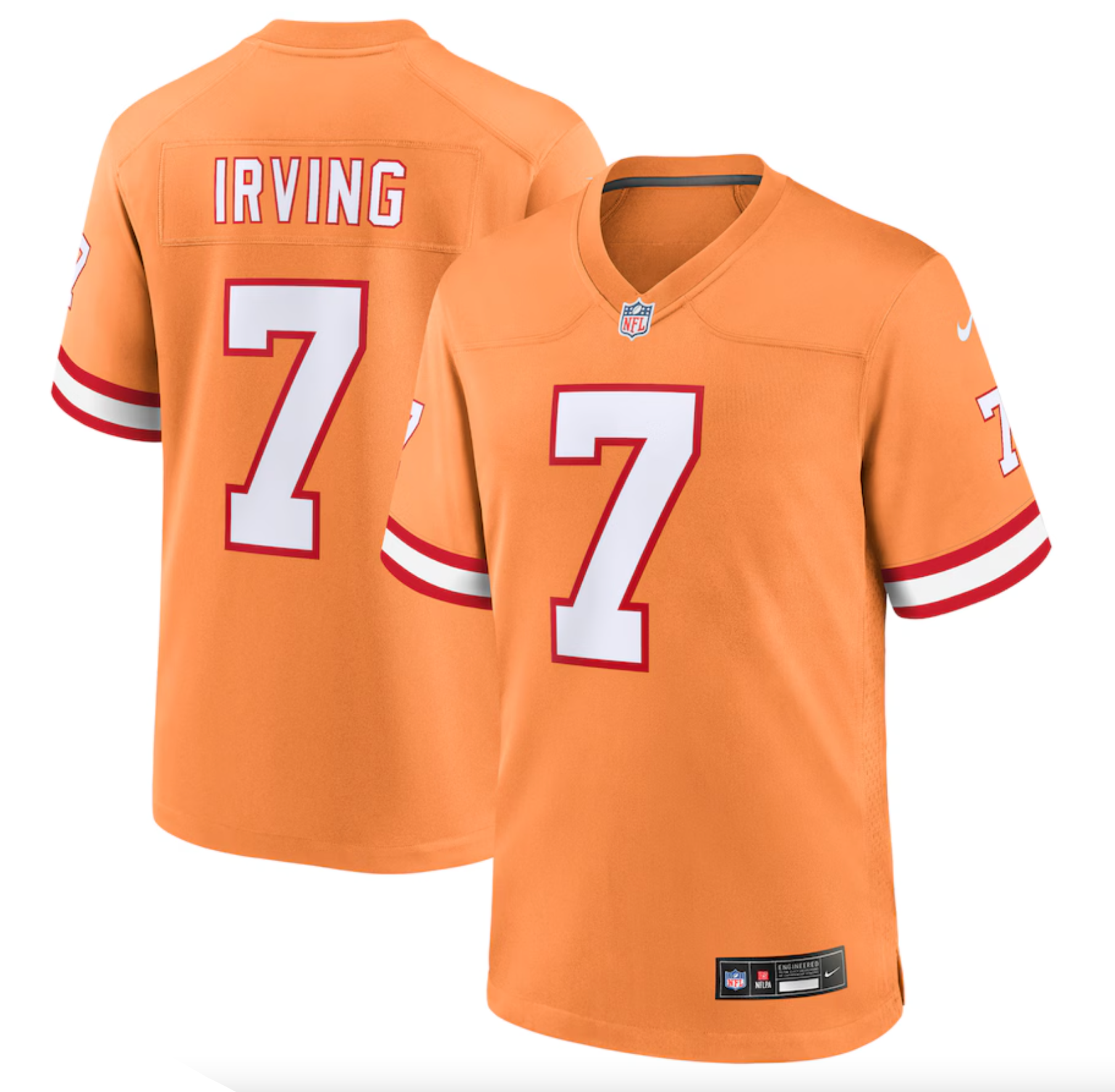 Men's Tampa Bay Buccaneers Bucky Irving Nike Orange Alternate Game Jersey