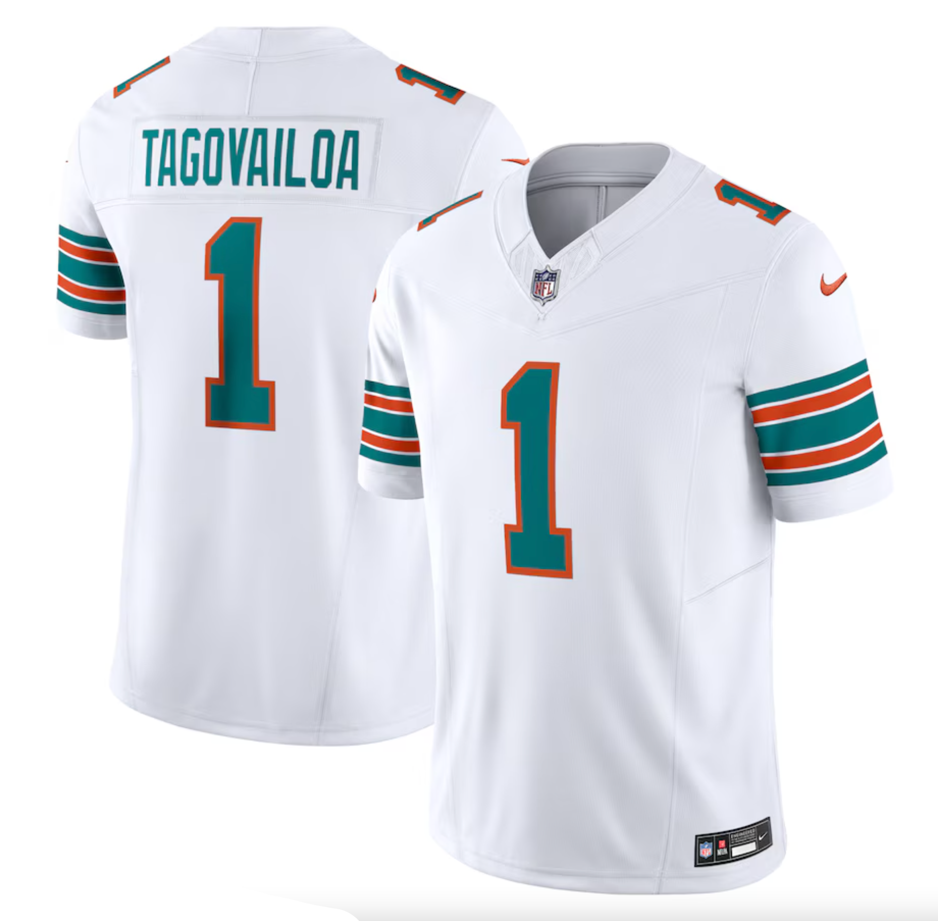 Men's Miami Dolphins Tua Tagovailoa Nike White Vapor F.U.S.E. Limited Jersey