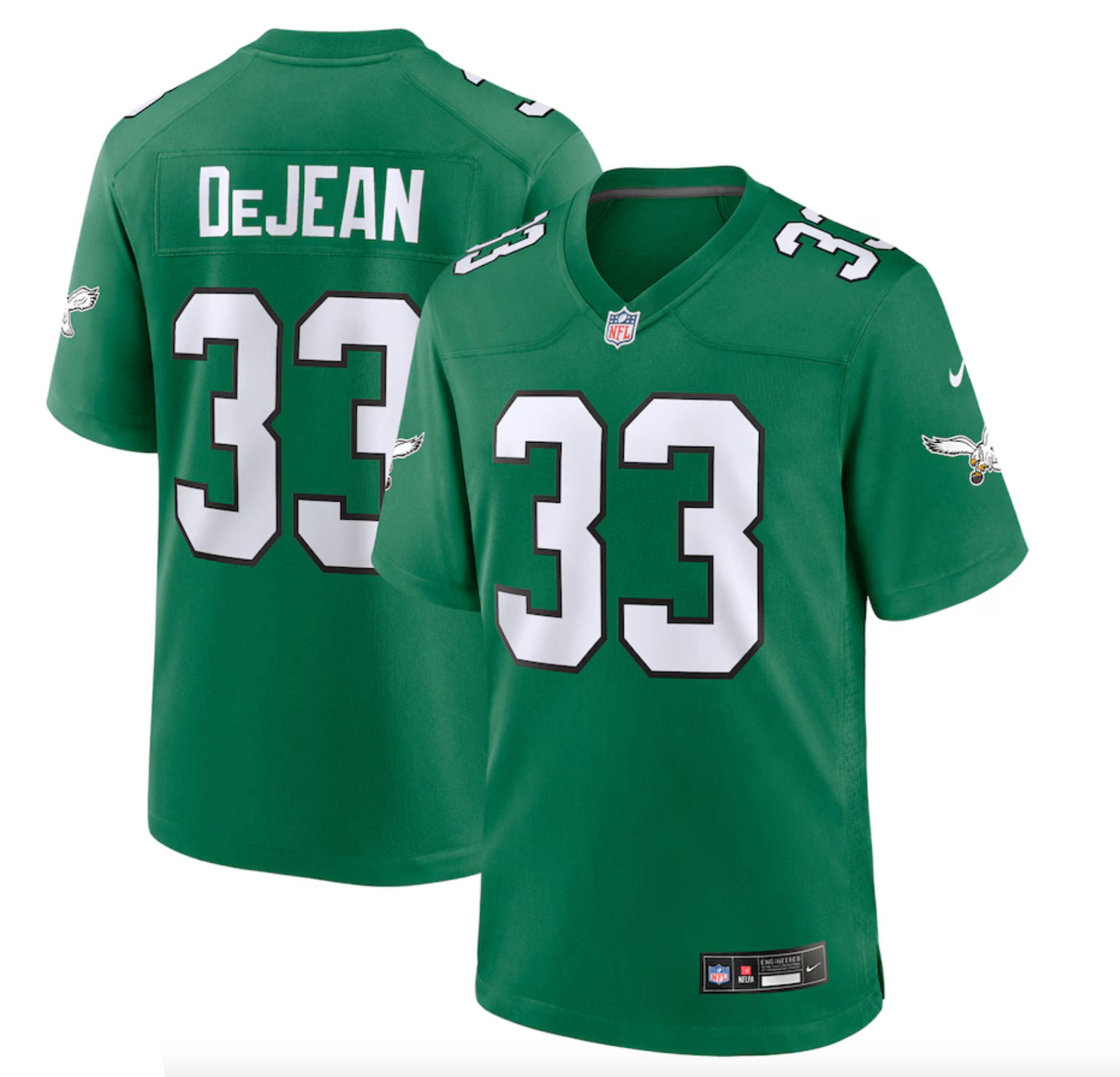 Men's Philadelphia Eagles Cooper DeJean Nike Kelly Green Alternate Game Jersey