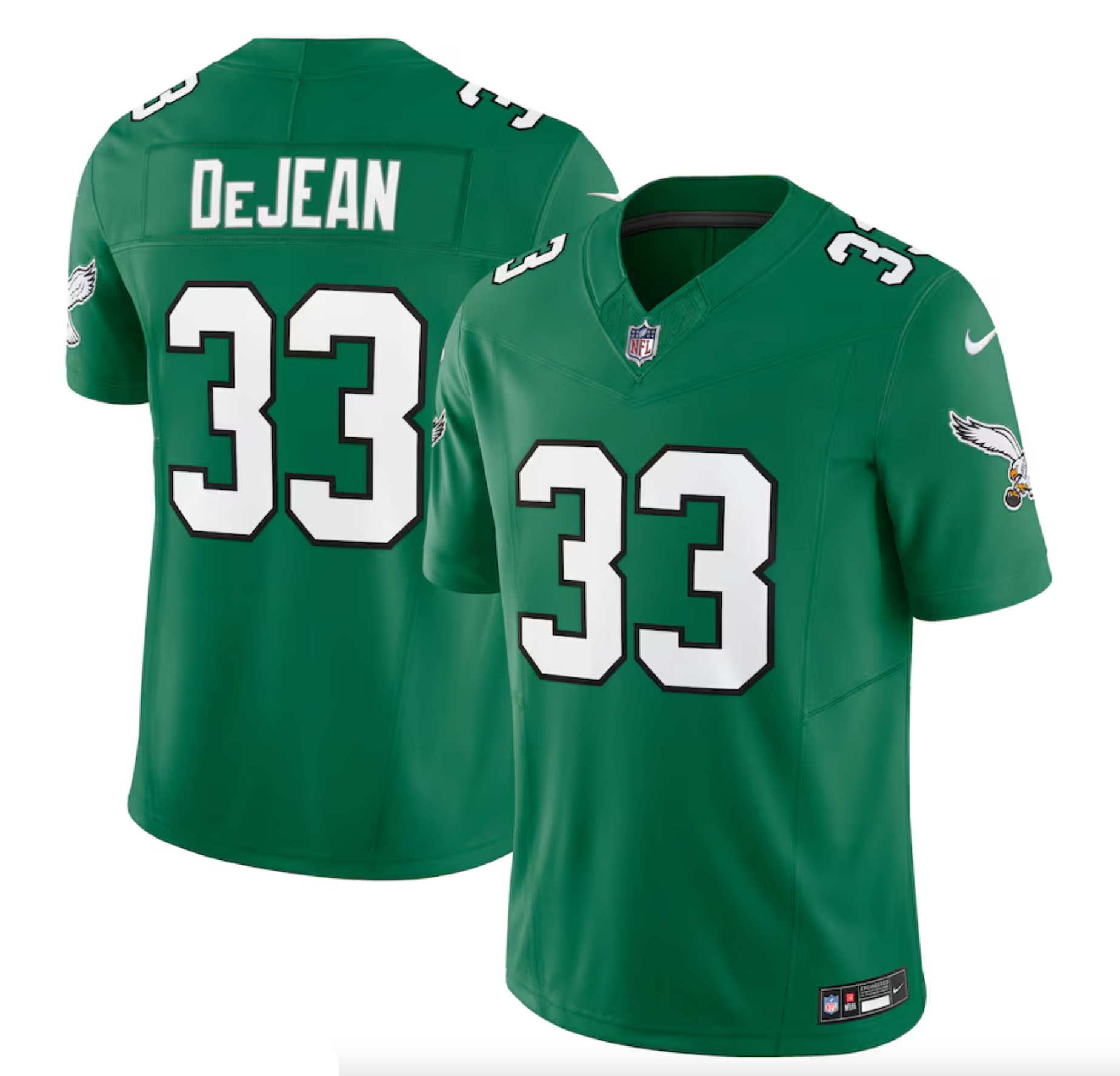 Men's Philadelphia Eagles Cooper DeJean Nike Kelly Green Alternate 2 Vapor F.U.S.E. Limited Jersey