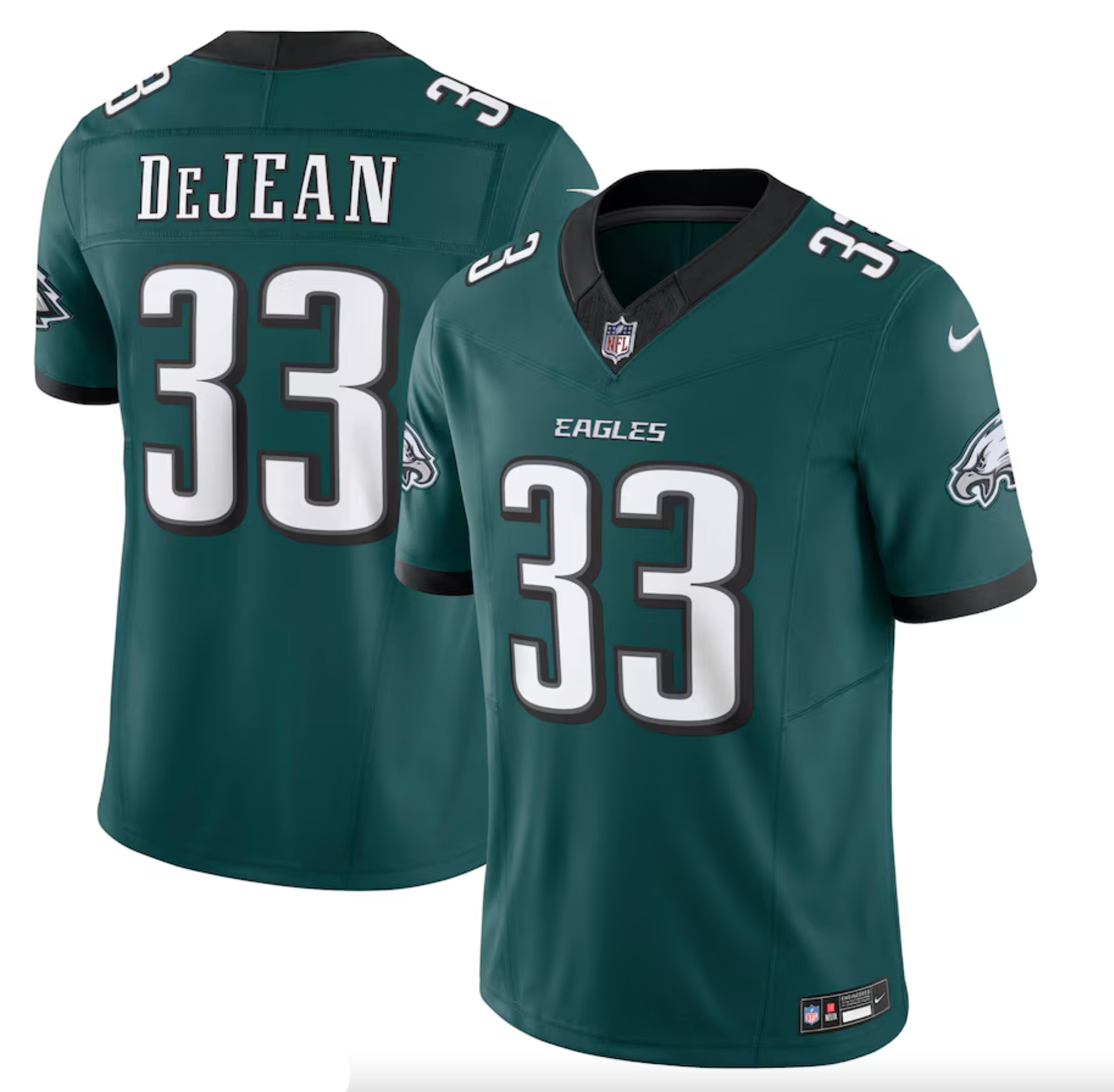 Men's Philadelphia Eagles Cooper DeJean Nike Midnight Green Team Vapor F.U.S.E. Limited Jersey