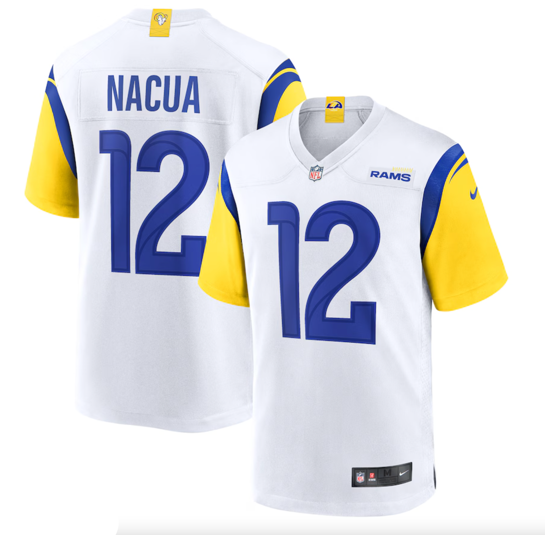 Men's Los Angeles Rams Puka Nacua Nike White Game Player Jersey