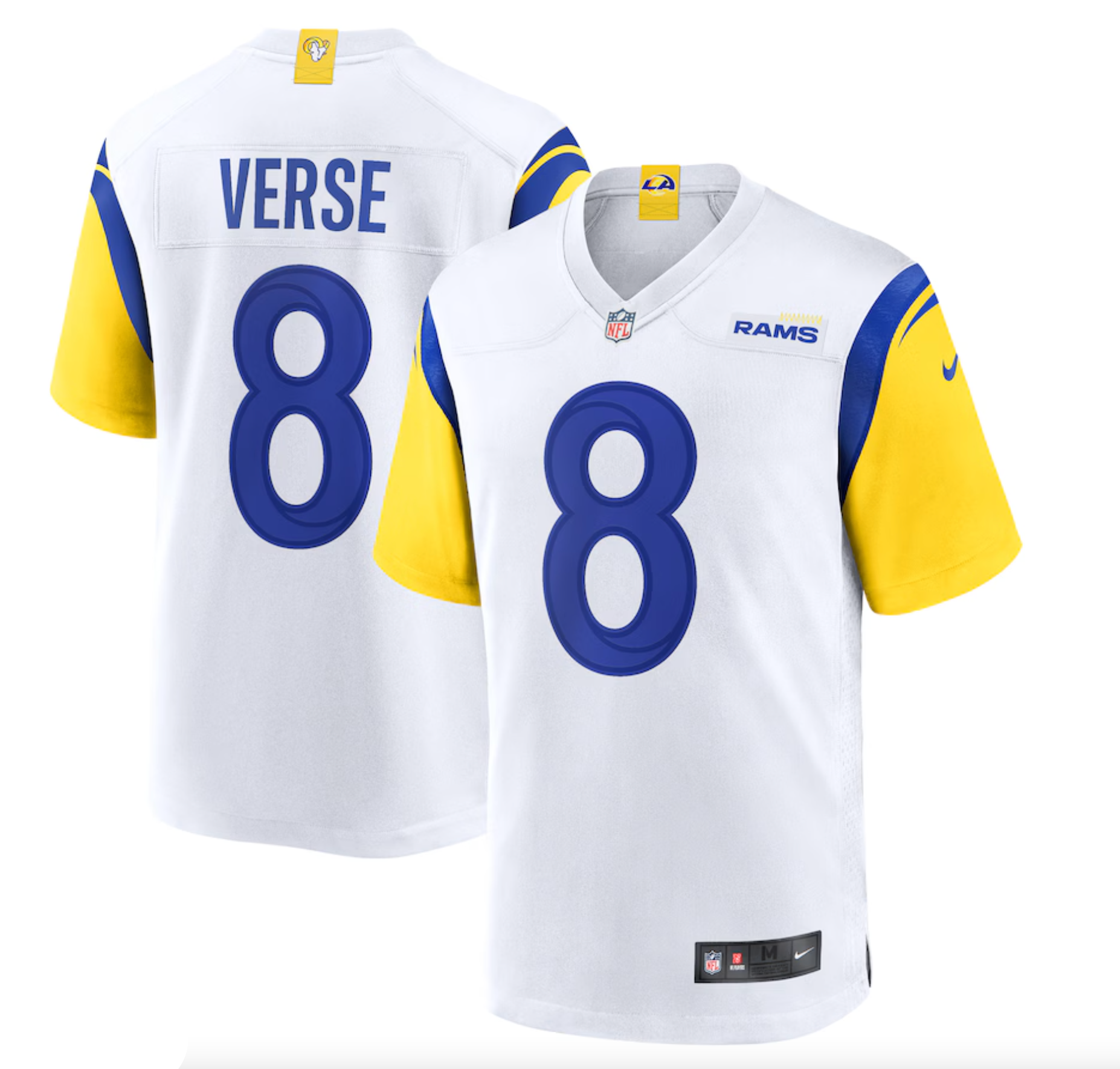 Men's Los Angeles Rams Jared Verse Nike White Game Jersey