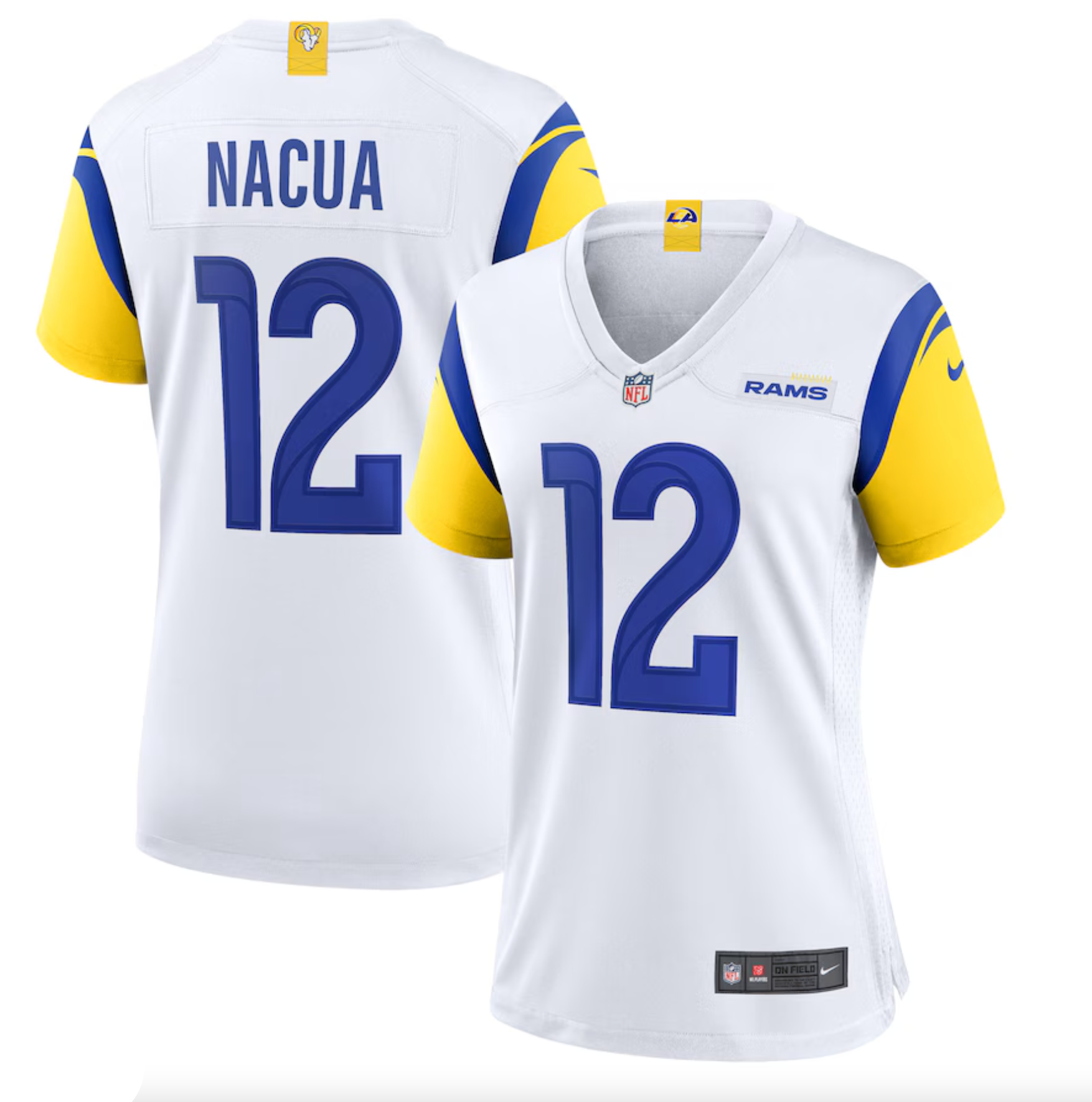 Women's Los Angeles Rams Puka Nacua Nike White Game Player Jersey