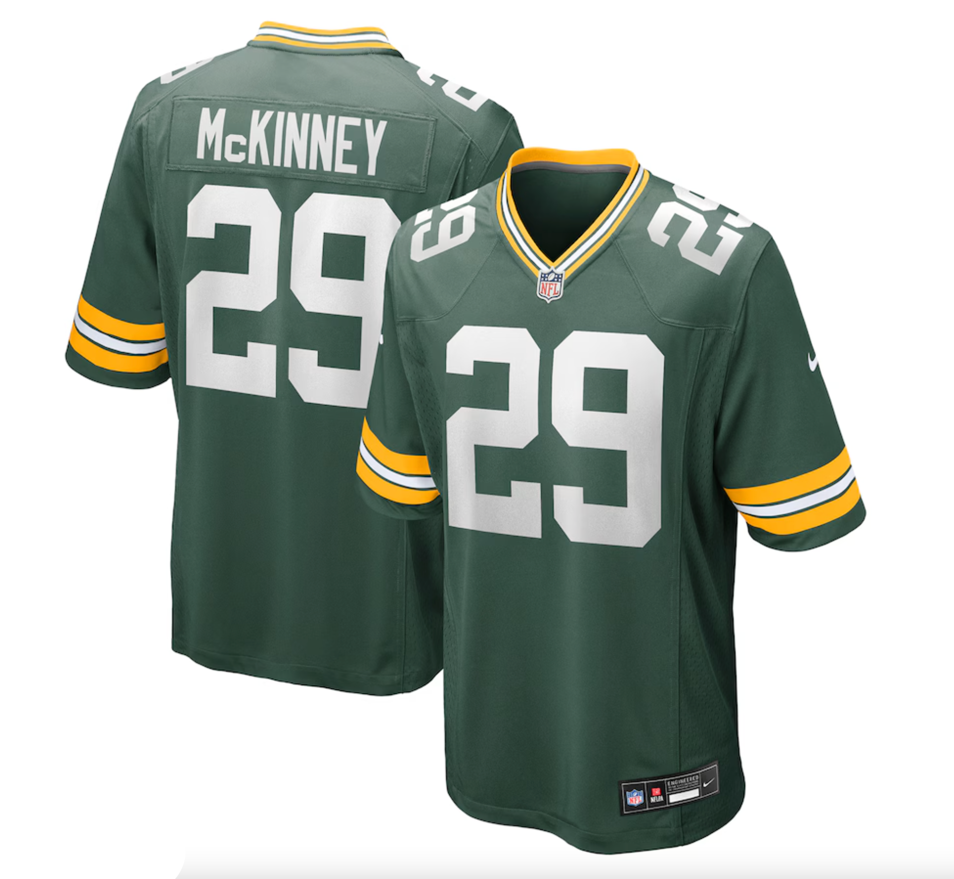 Men's Green Bay Packers Xavier McKinney Nike Green Team Game Jersey