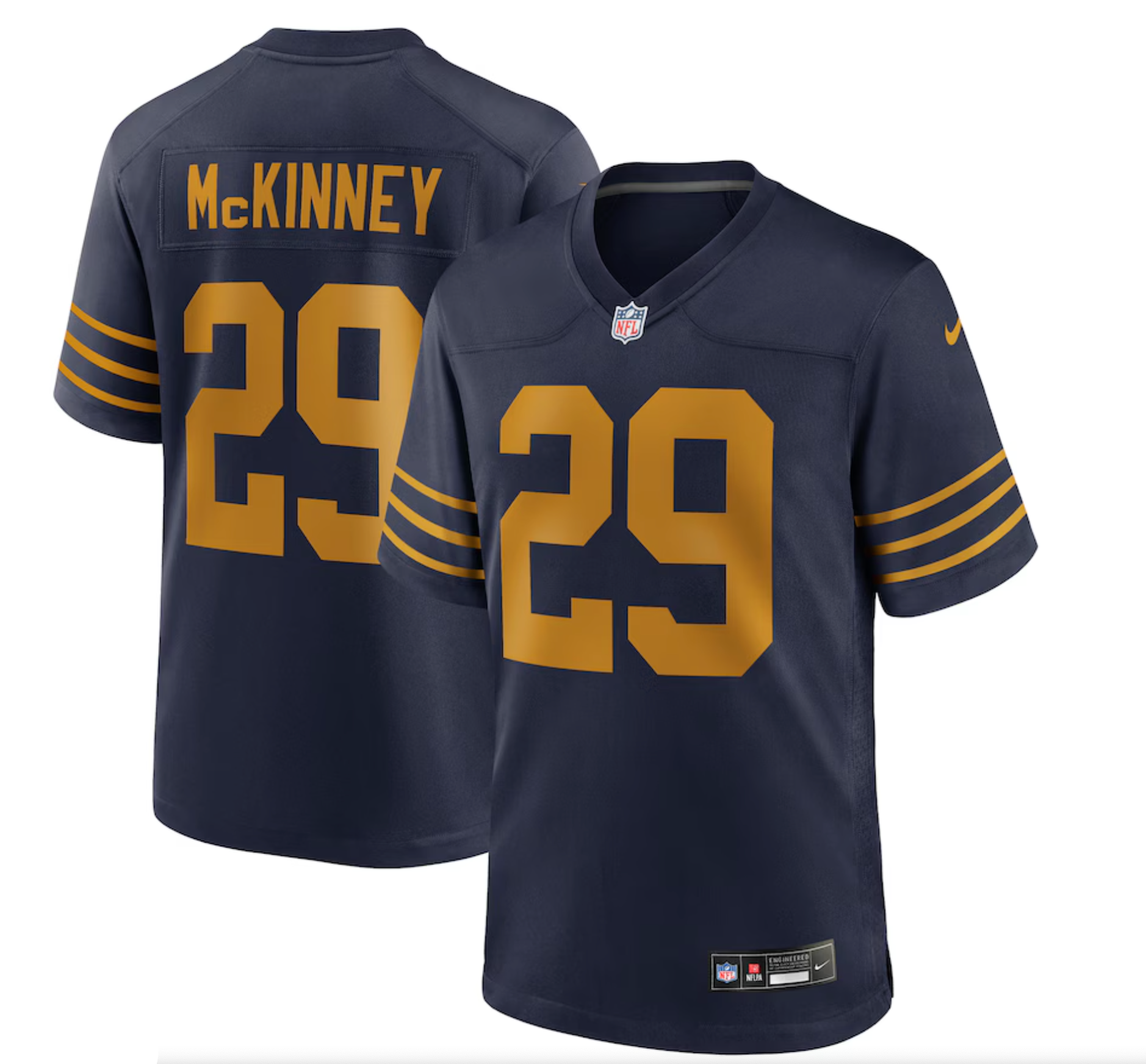 Men's Green Bay Packers Xavier McKinney Nike Navy The 1923 Classic Game Jersey